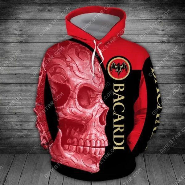Bacardi Sugar Skull 3D All Over Print Hoodie, Zip Hoodie