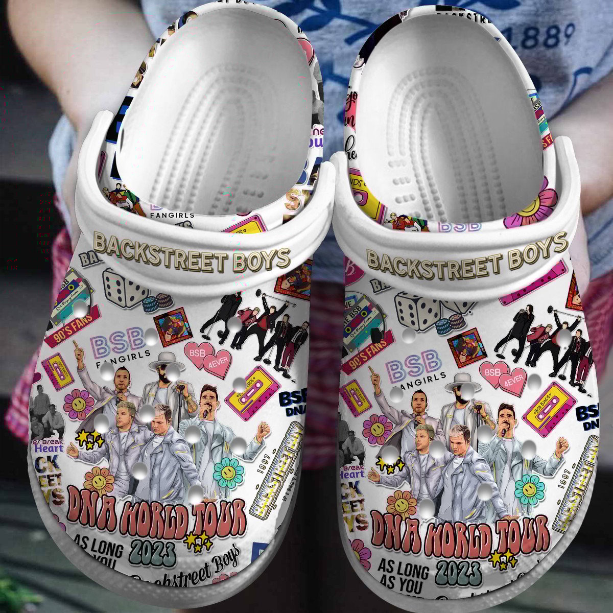 Backstreet Boys Music Band Crocs Crocband Clogs Shoes Comfortable For Men Women and Kids