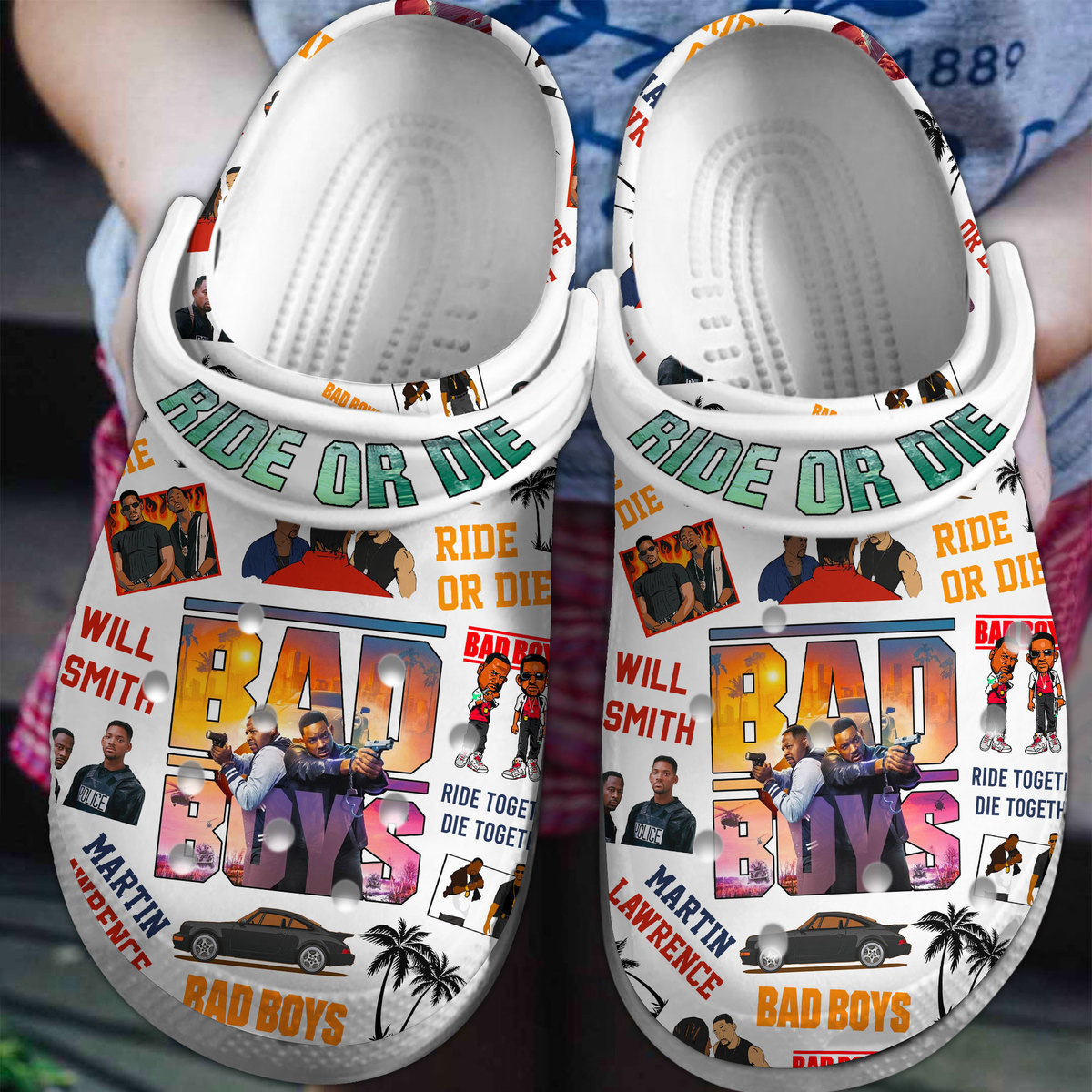 Bad Boys Movie Crocs Crocband Clogs Shoes Comfortable For Men Women and Kids