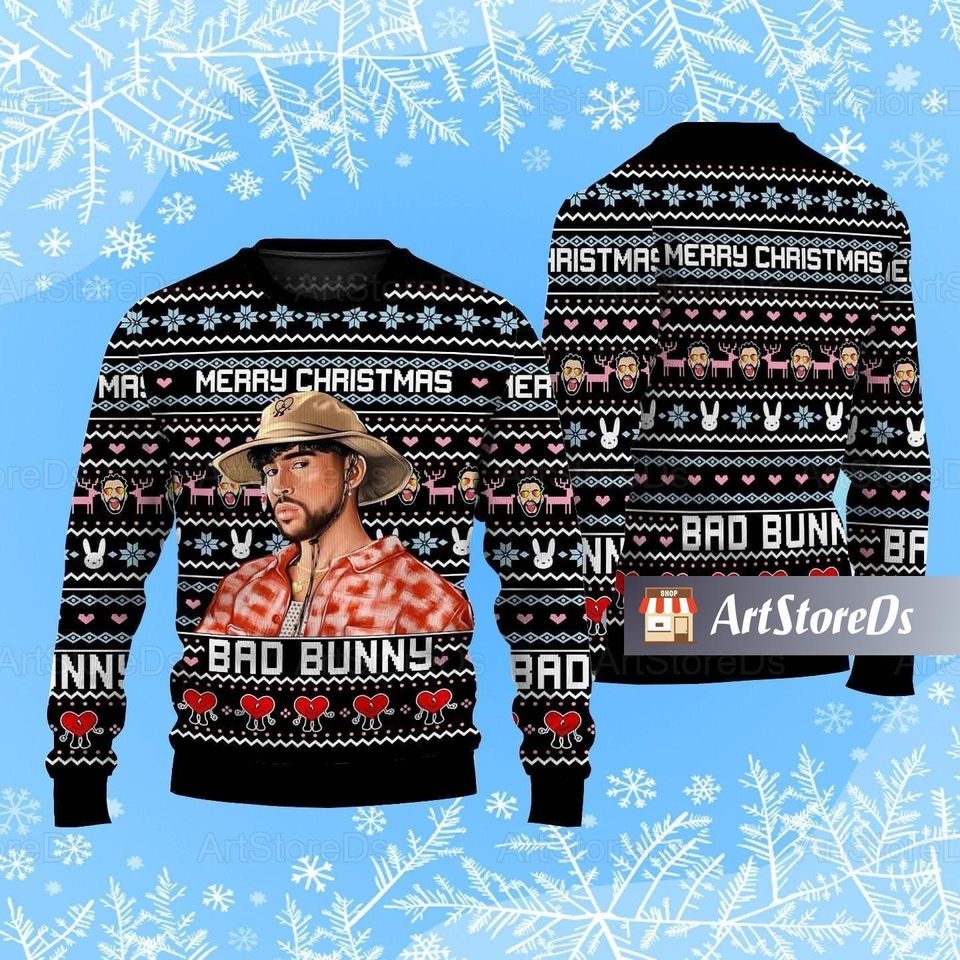 Bad Bunny Holiday Ugly Sweater