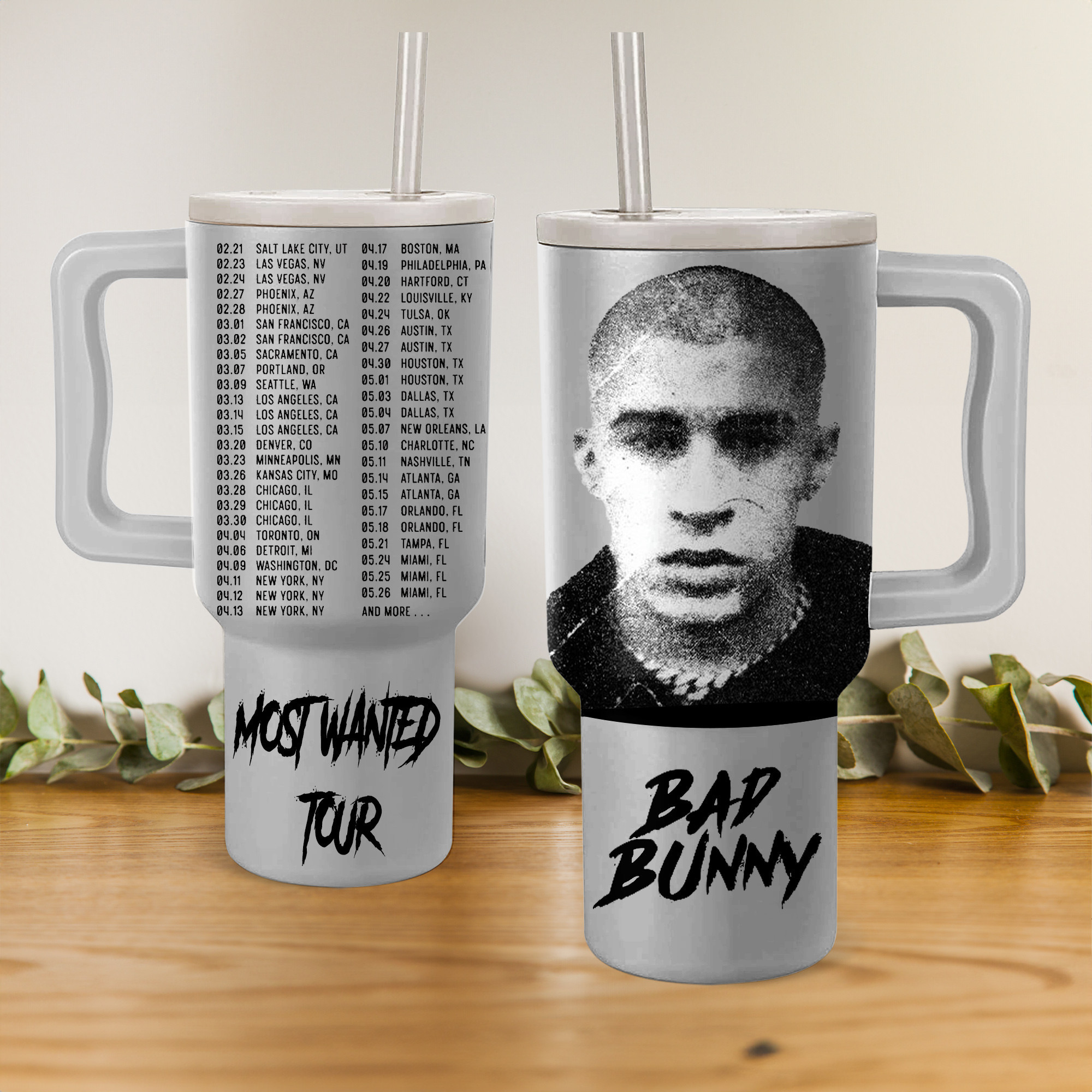 Bad Bunny Most Wanted Tour Music Custom Stanley Cup 40 oz 30 oz Tumbler With HandleTVC2301151