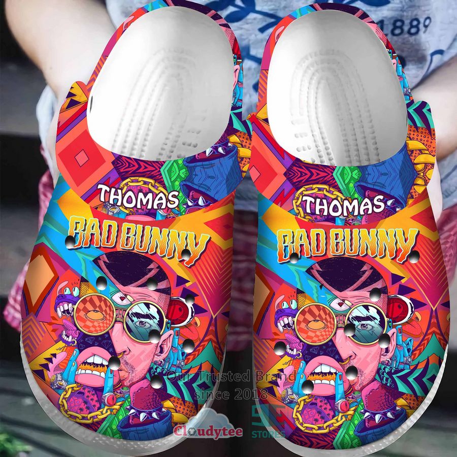 Bad Bunny Music Crocs Crocband Clogs Shoes Comfortable For Men Women and Kids