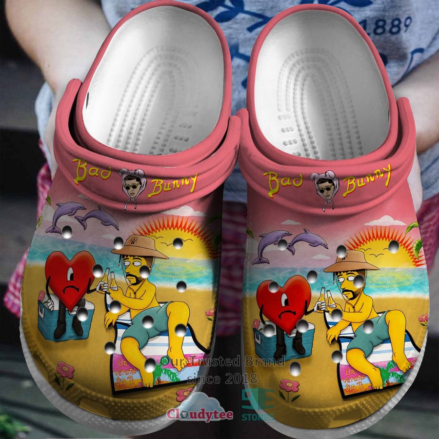 Bad Bunny Music Crocs Crocband Clogs Shoes Comfortable For Men Women and Kids