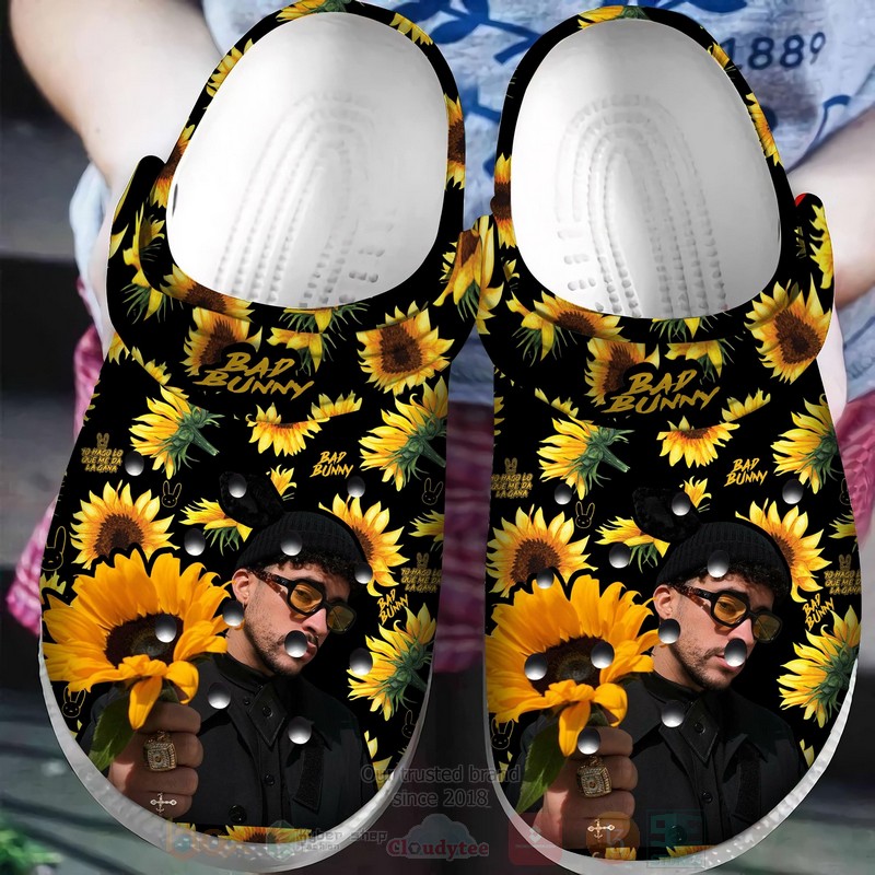 Bad Bunny Music Crocs Crocband Clogs Shoes Comfortable For Men Women and Kids