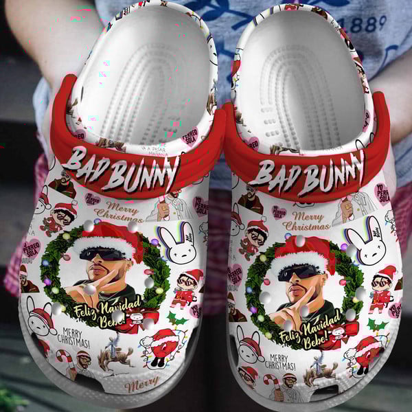 Bad Bunny Music Crocs Crocband Clogs Shoes Comfortable For Men Women and Kids