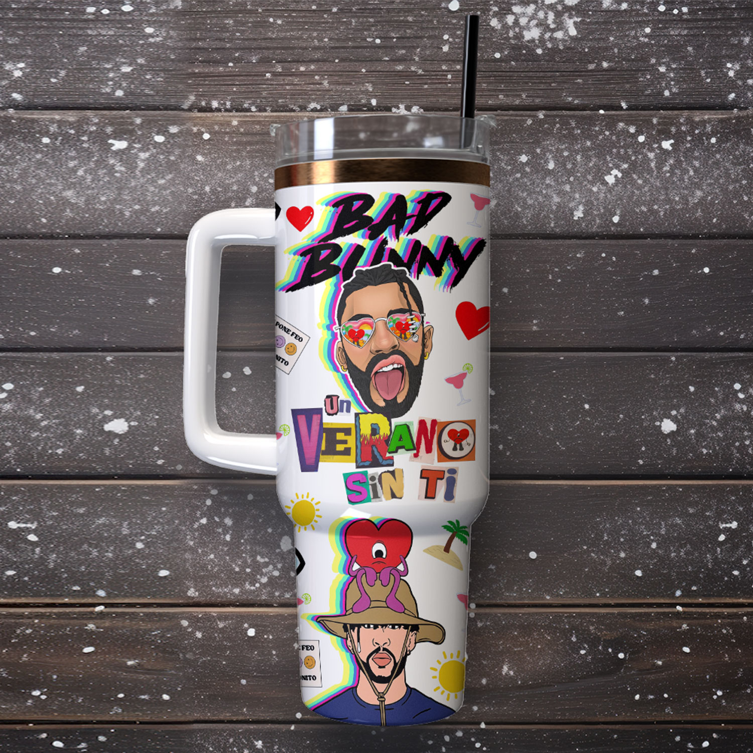 Bad Bunny Music Custom Stanley Cup 40 oz 30 oz Tumbler With HandleTVC2301127 - Image 3