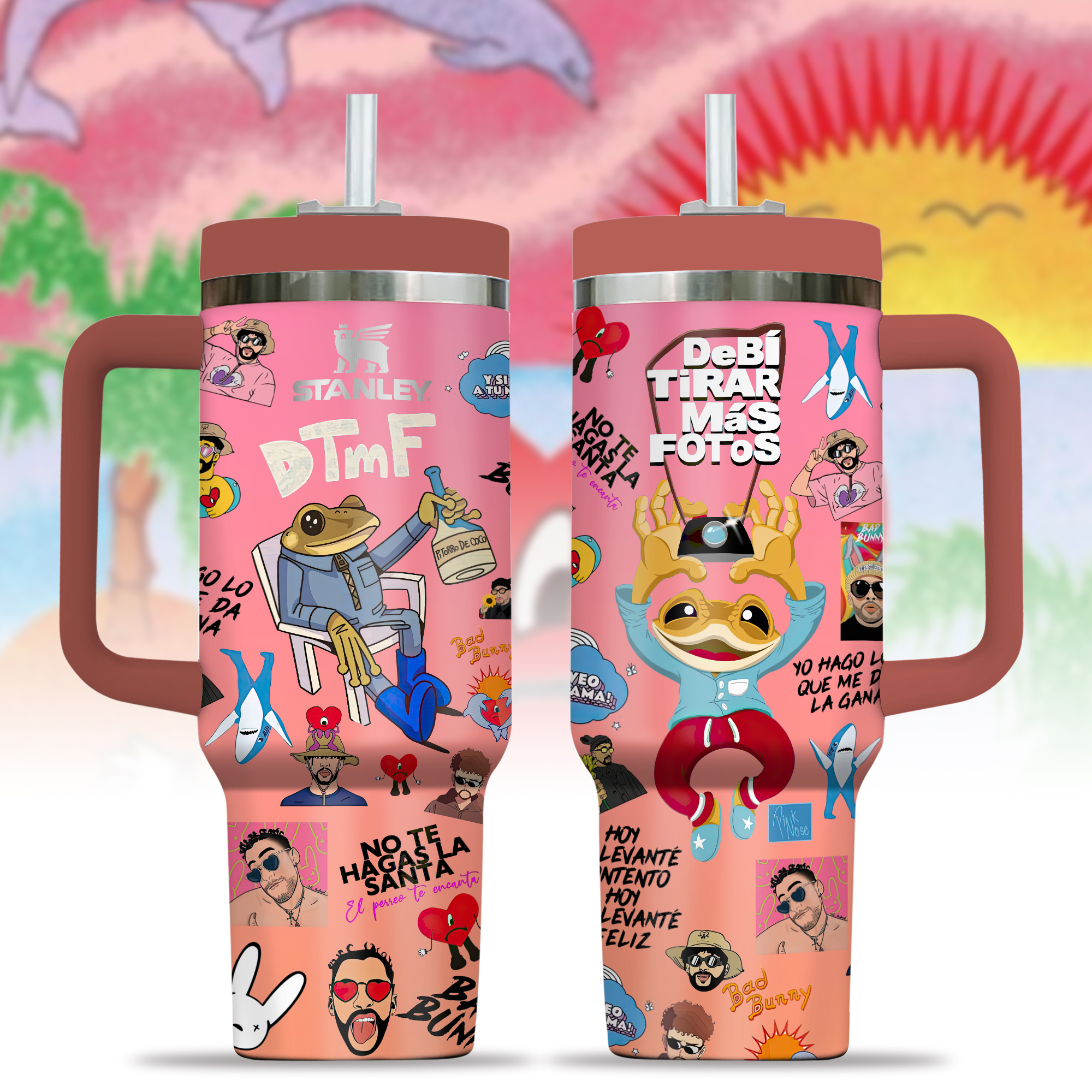 Bad Bunny Music Custom Stanley Cup 40 oz 30 oz Tumbler With HandleTVC2301177