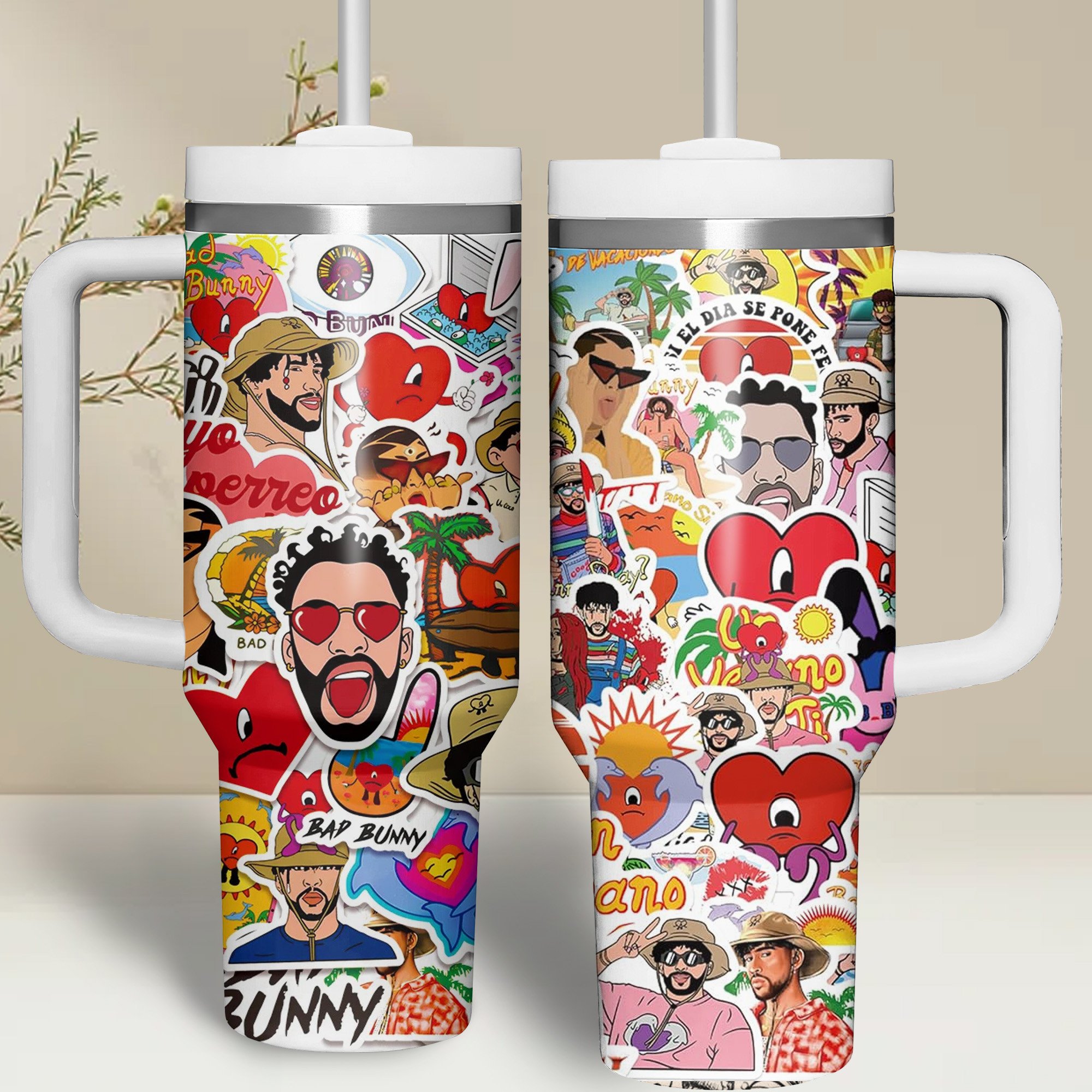 Bad Bunny Music Custom Stanley Cup 40 oz 30 oz Tumbler With HandleTVC2301266