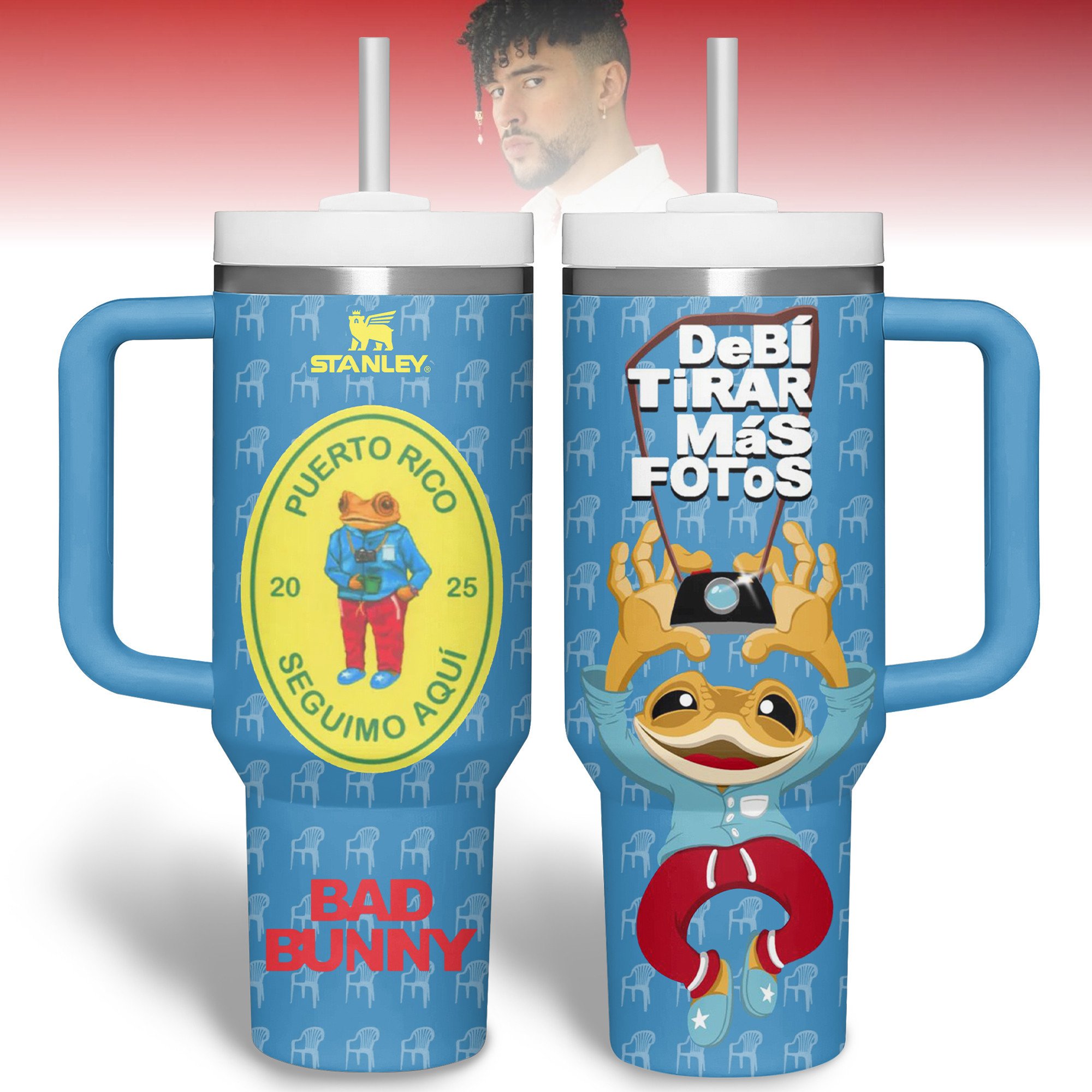 Bad Bunny Music Custom Stanley Cup 40 oz 30 oz Tumbler With HandleTVC2301317