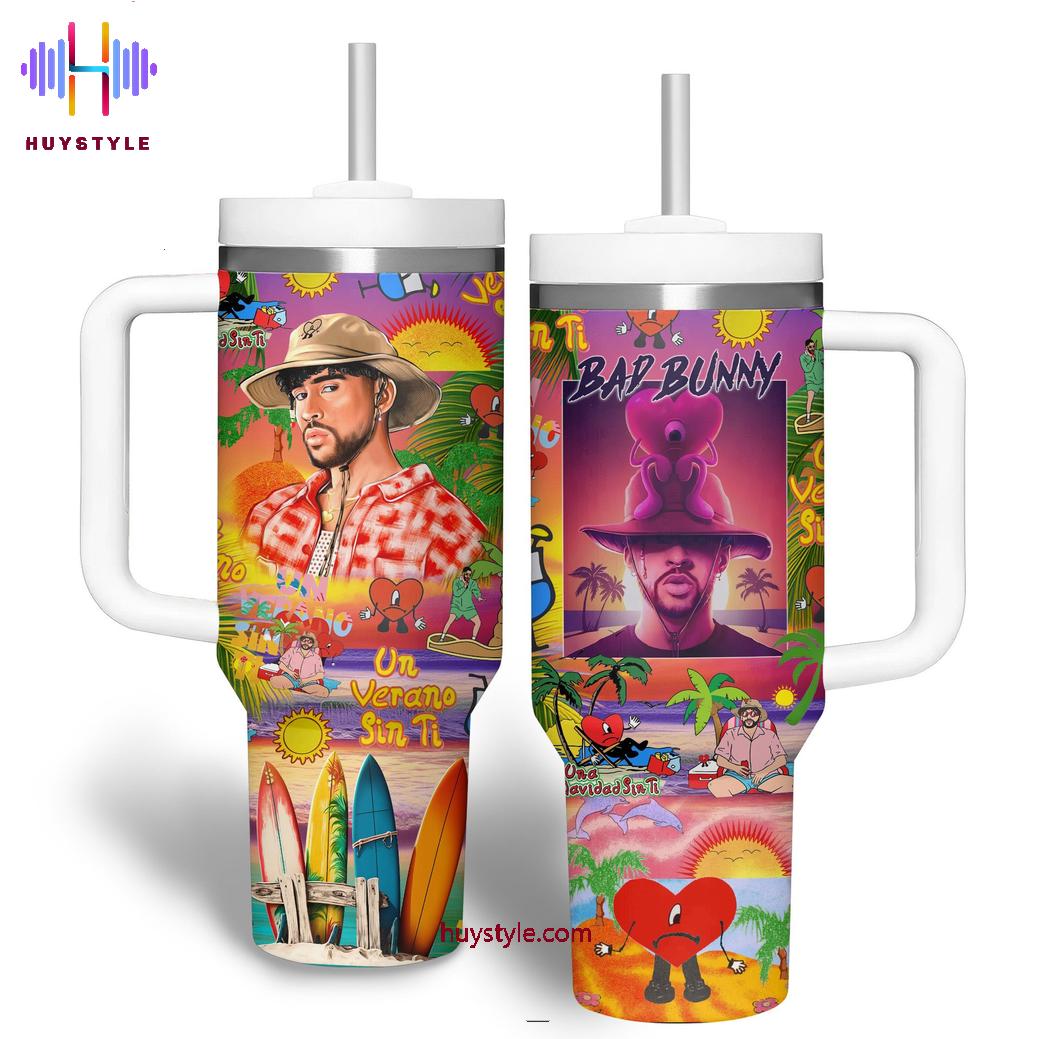Bad Bunny Music Custom Stanley Cup 40 oz 30 oz Tumbler With HandleTVC2301697