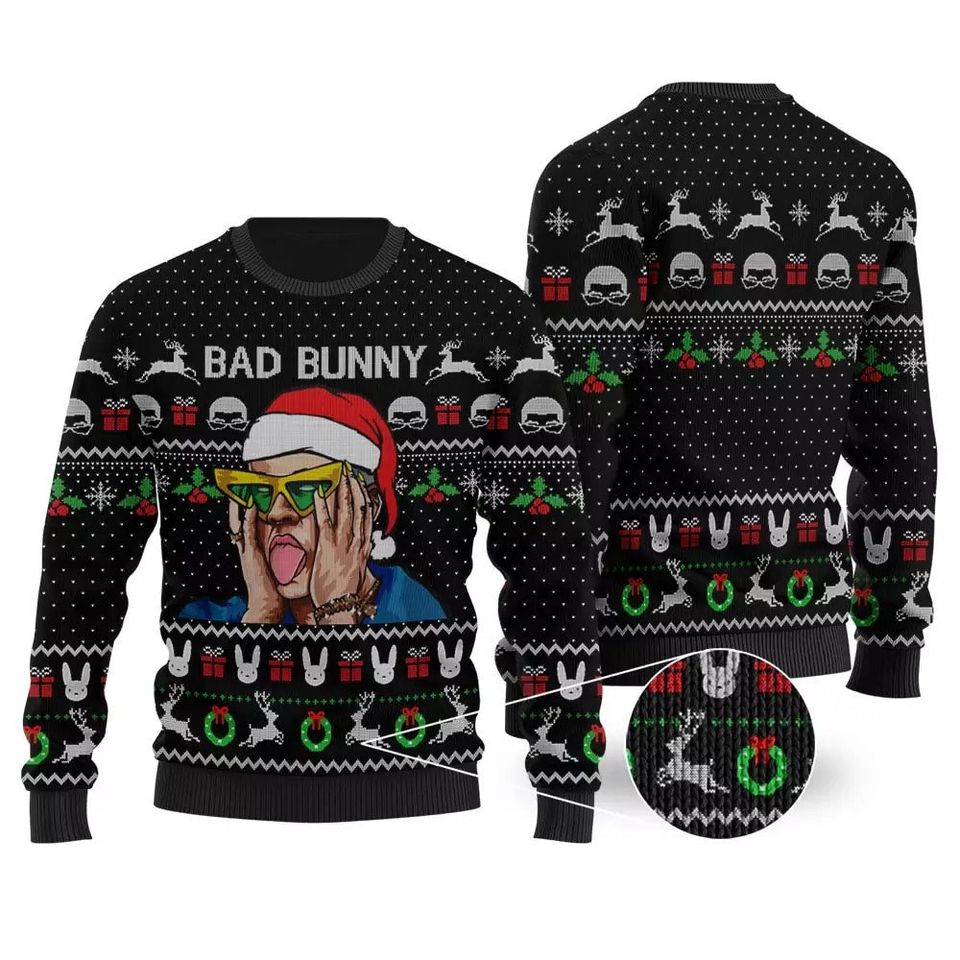 Bad Bunny Ugly Christmas Sweatshirt