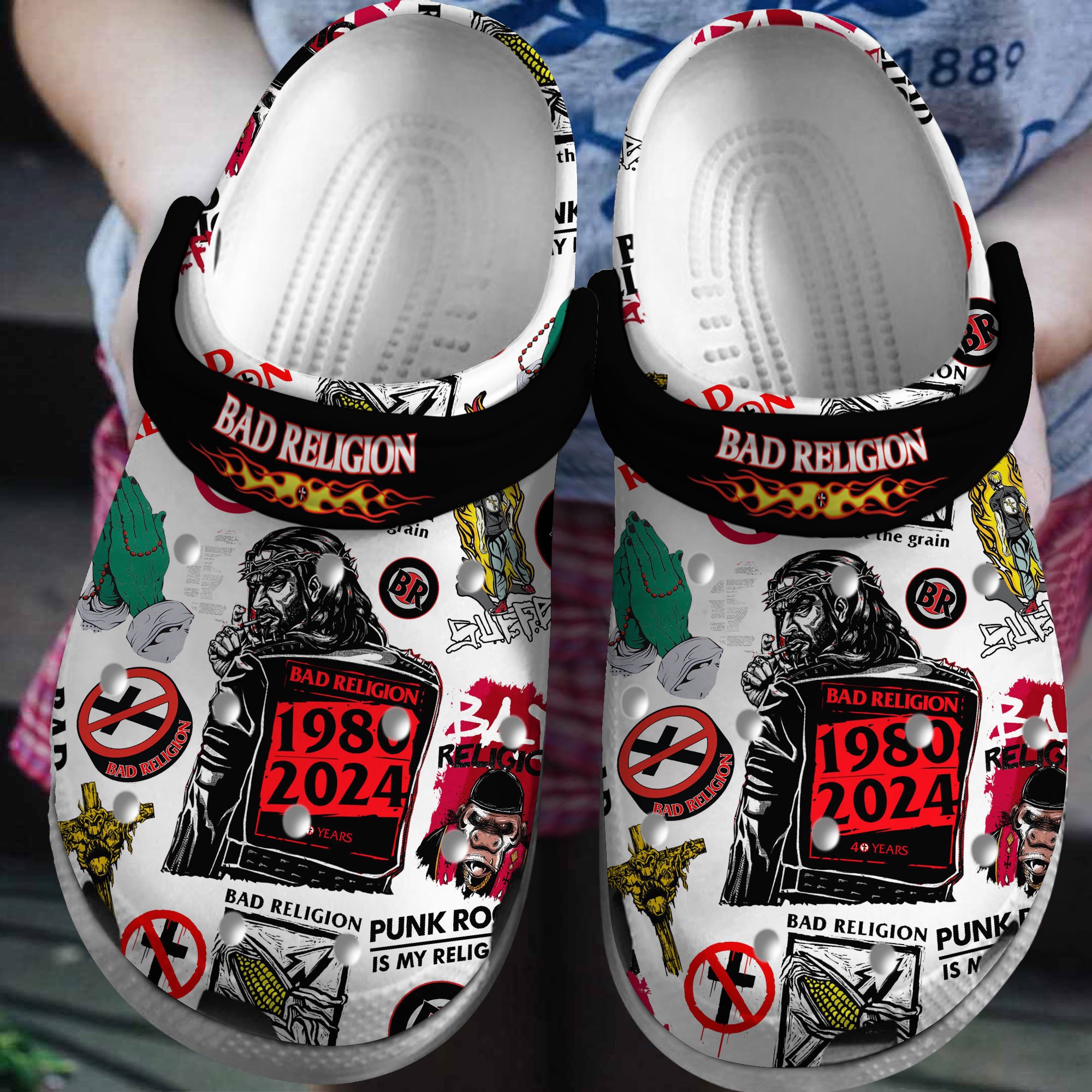 Bad Religion Music Crocs Crocband Clogs Shoes Comfortable For Men Women and Kids