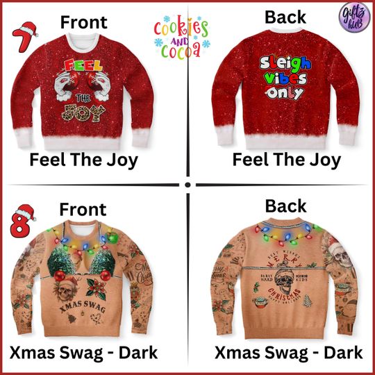 Bad santa ugly xmas shirt, Funny ugly Christmas sweater, caucasian santa sweatshirt, funny Christmas jumper - Image 17