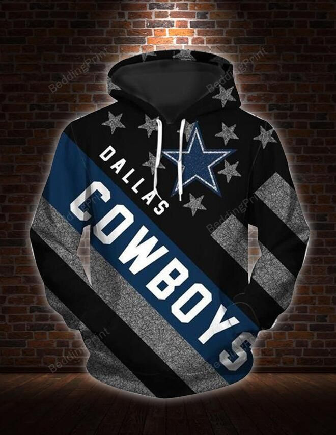 Badass American Flag Dallas Cowboys 3D All Over Print Hoodie, Zip Hoodie