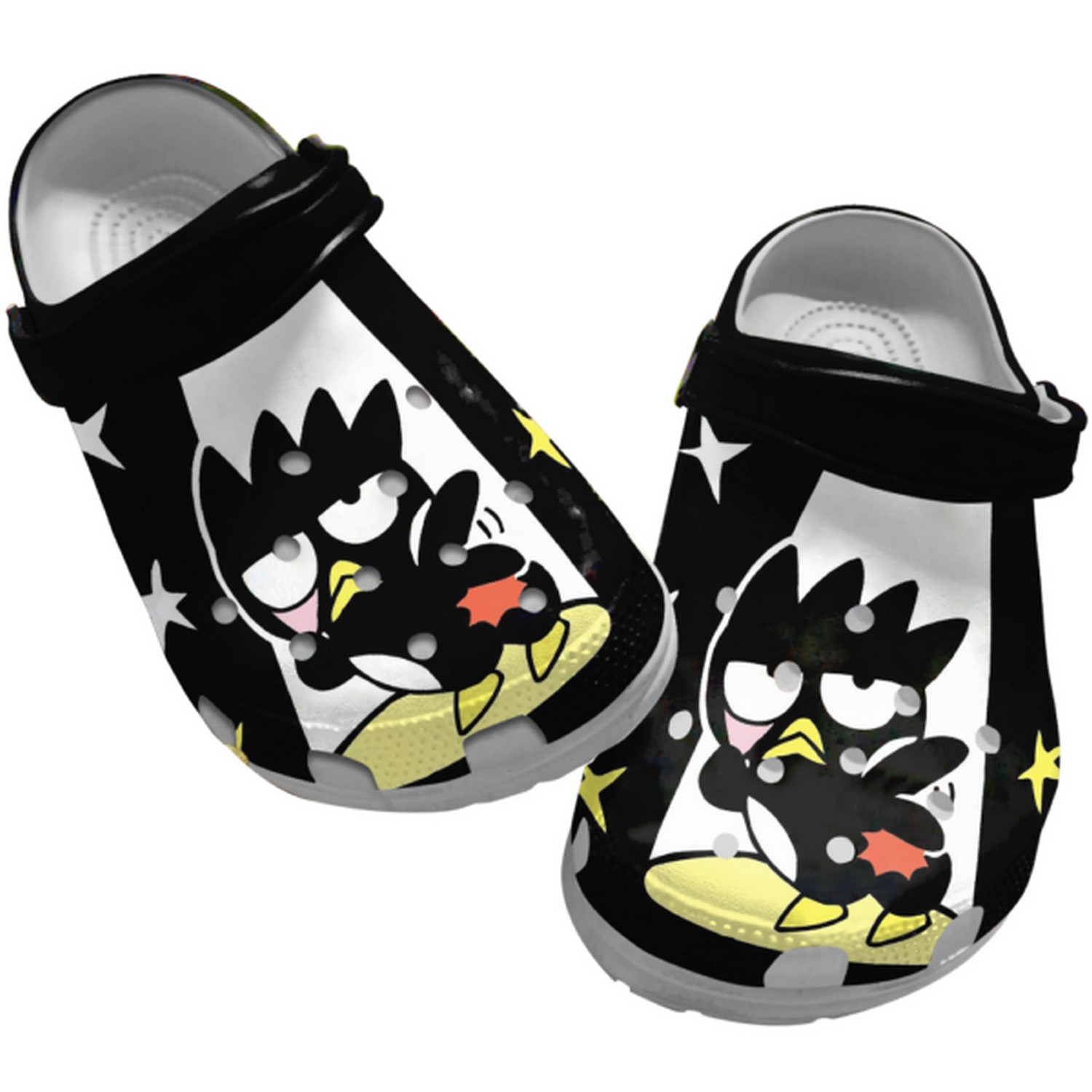 Badtz-Maru Cartoon Crocs Crocband Clogs Shoes Comfortable For Men Women and Kids