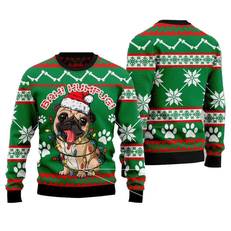 Bah Humpug Ugly Sweatshirt Christmas 3D Sweater