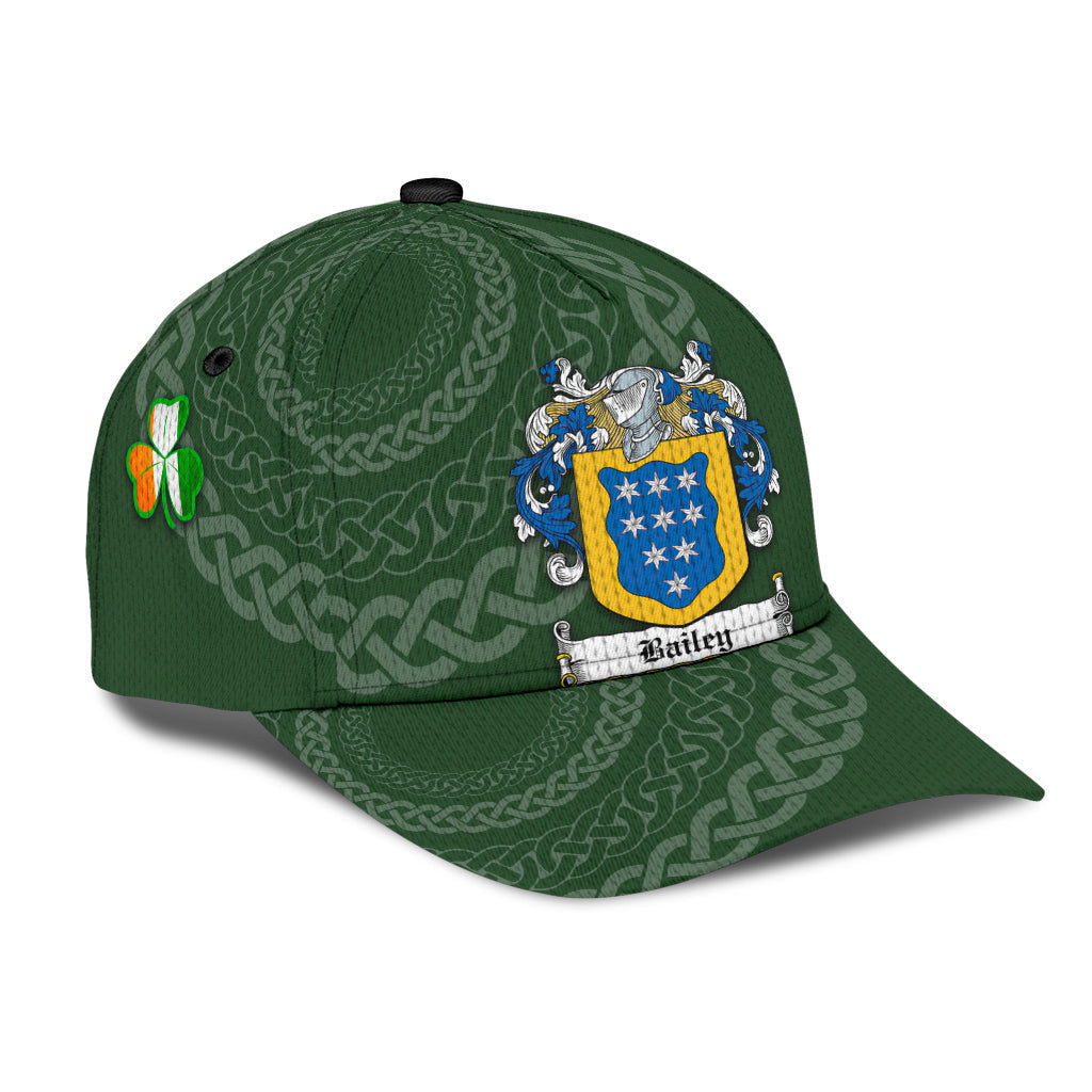Bailey Coat Of Arms - Irish Family Crest St Patrick's Day Hat Classic Cap Trucker Hats Custom Hats Gifts For Men & Women