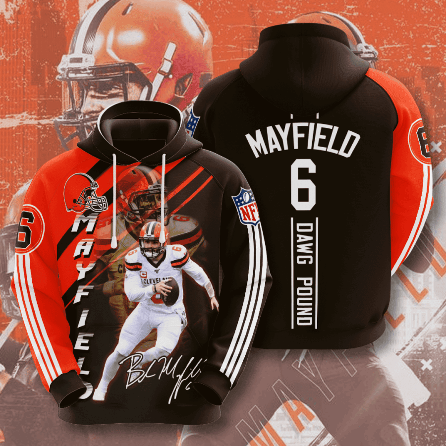 Baker Mayfield Cleveland Browns 3D All Over Print Hoodie, Zip Hoodie