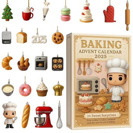 Baking Advent Calendar 2025, 24 Day Baking Figurines: Vintage Christmas Ornament Countdown - Image 11