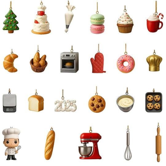 Baking Advent Calendar 2025, 24 Day Baking Figurines: Vintage Christmas Ornament Countdown - Image 12