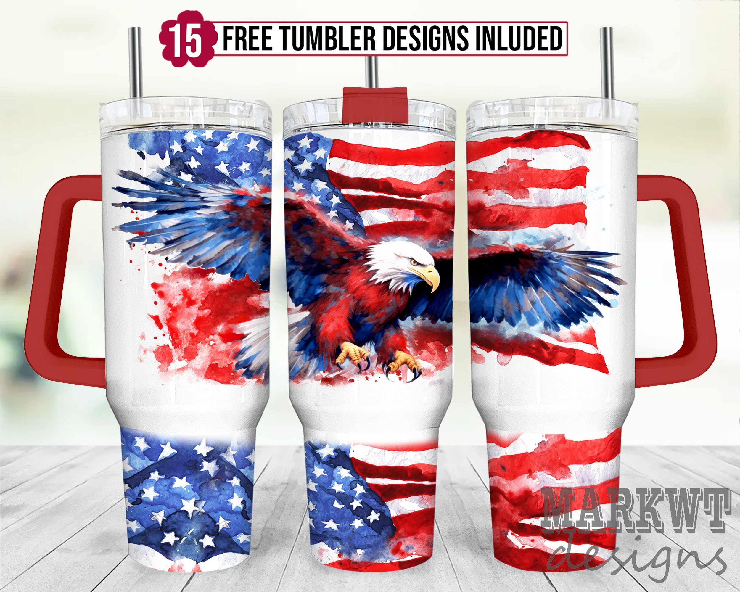 Bald Eagle American Flag Custom Stanley Cup 40 oz 30 oz Tumbler With HandleTVC2301955