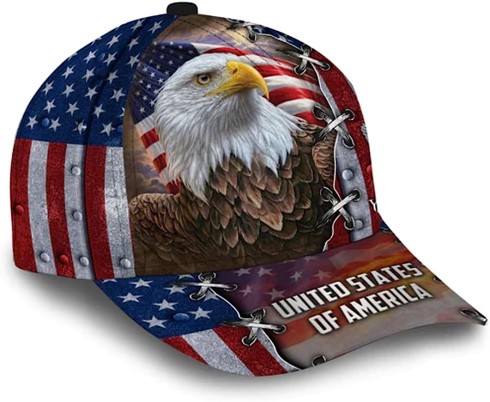Bald Eagle United States Of America Baseball Cap - Christian Hats for Men and Women Trucker Hats Custom Hats Gifts For Men & Women