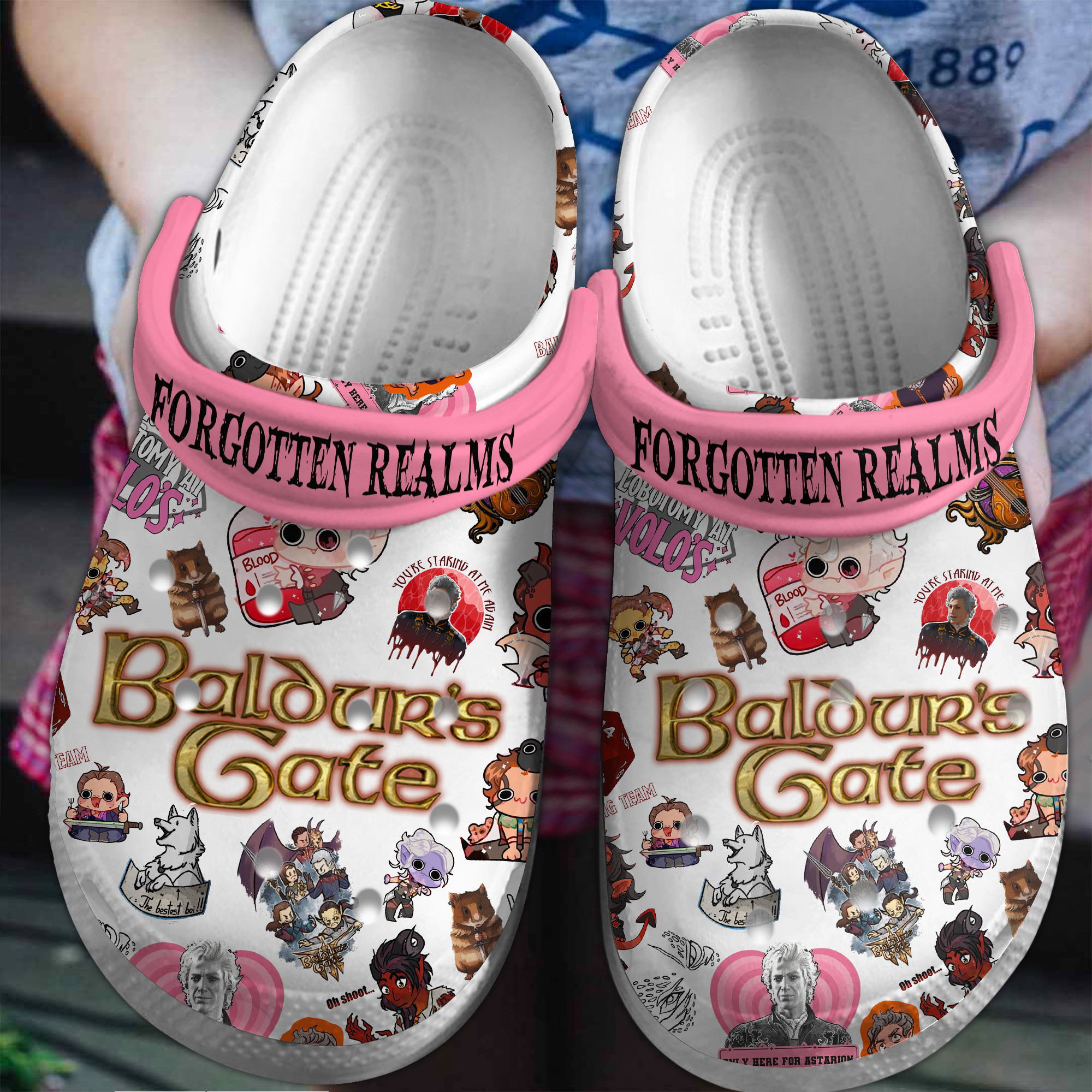 Baldur's Gate Movie Crocs Crocband Clogs Shoes Comfortable For Men Women and Kids
