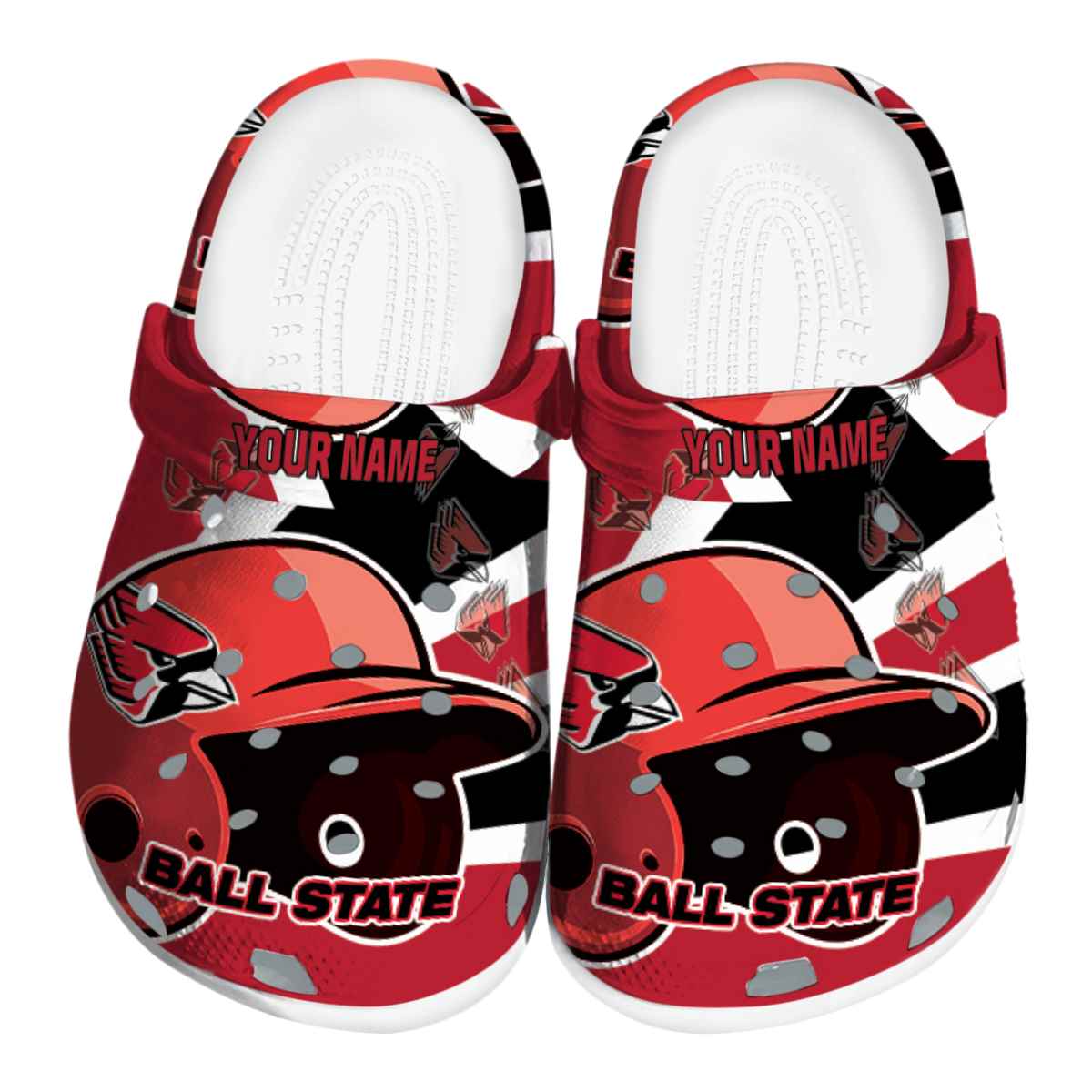 Ball State Cardinals NCAA Sport Crocs Crocband Clogs Shoes Comfortable For Men Women and Kids