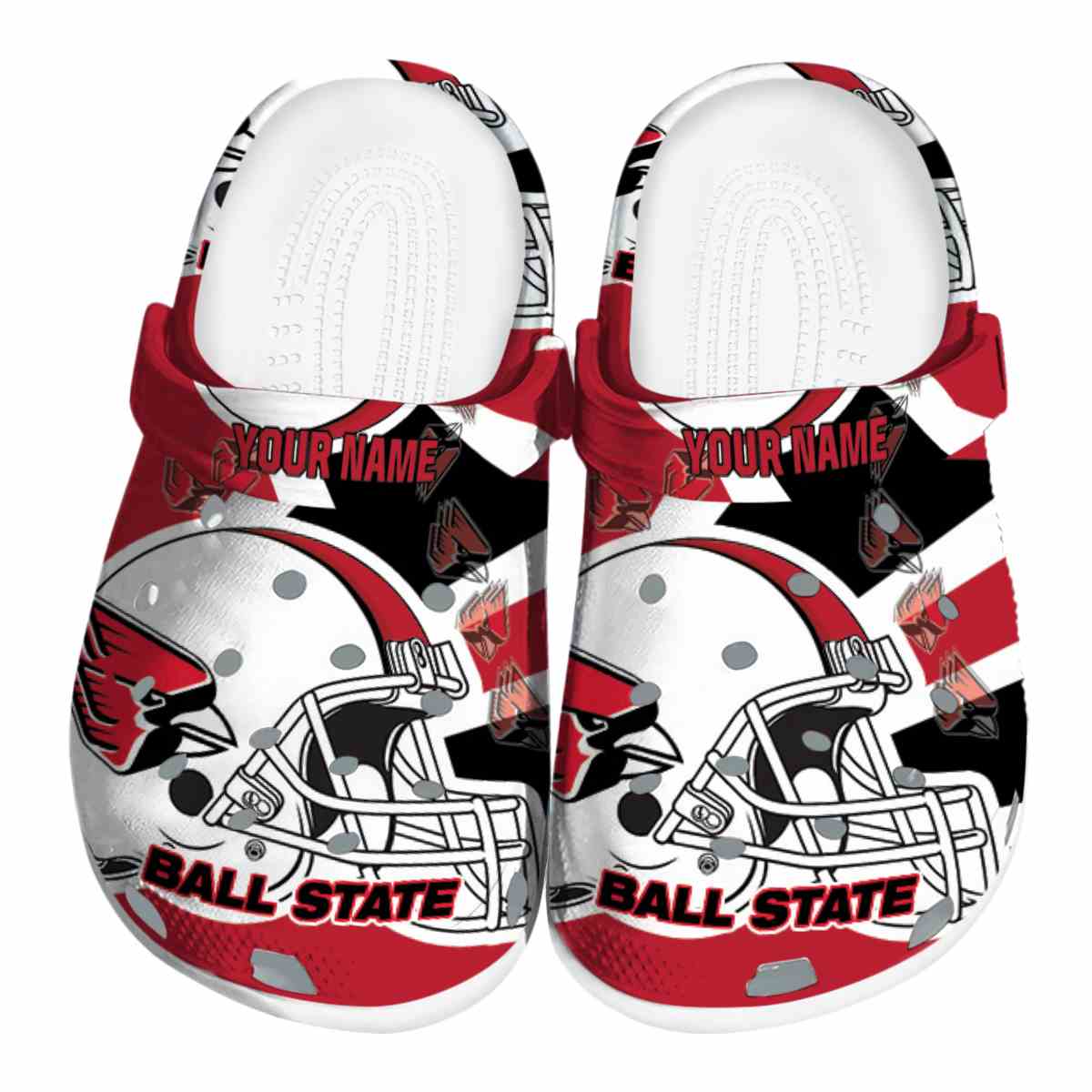 Ball State Cardinals NCAA Sport Crocs Crocband Clogs Shoes Comfortable For Men Women and Kids