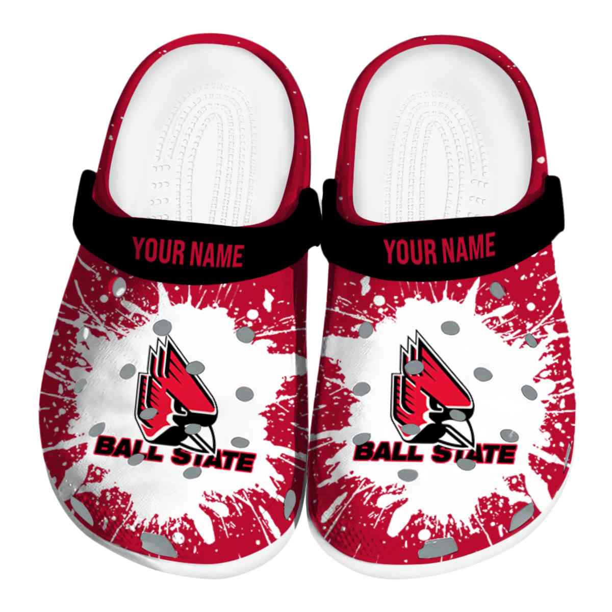 Ball State Cardinals NCAA Sport Crocs Crocband Clogs Shoes Comfortable For Men Women and Kids
