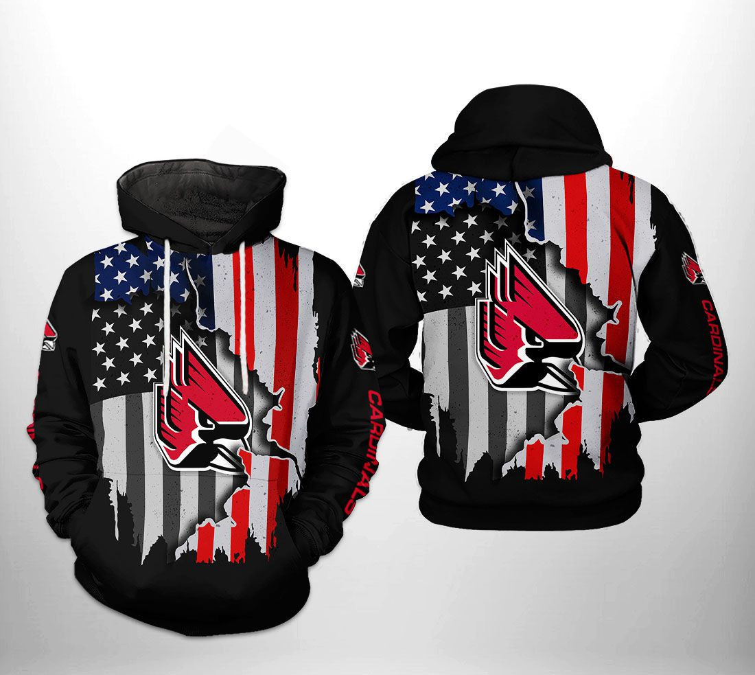 Ball State Cardinals NCAA US Flag 3D All Over Print Hoodie, Zip Hoodie