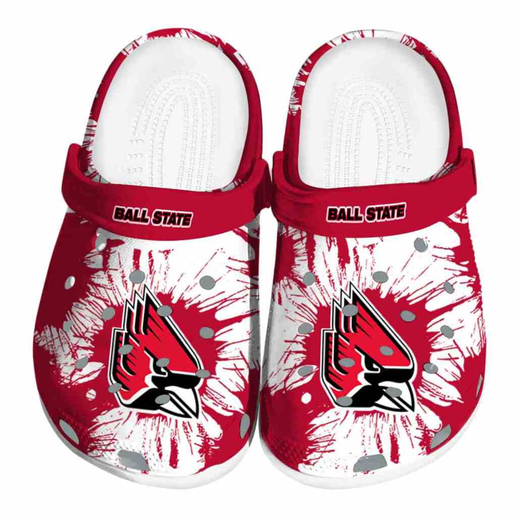 Ball State Cardinals Splatter Graphics ClogTVC1801833