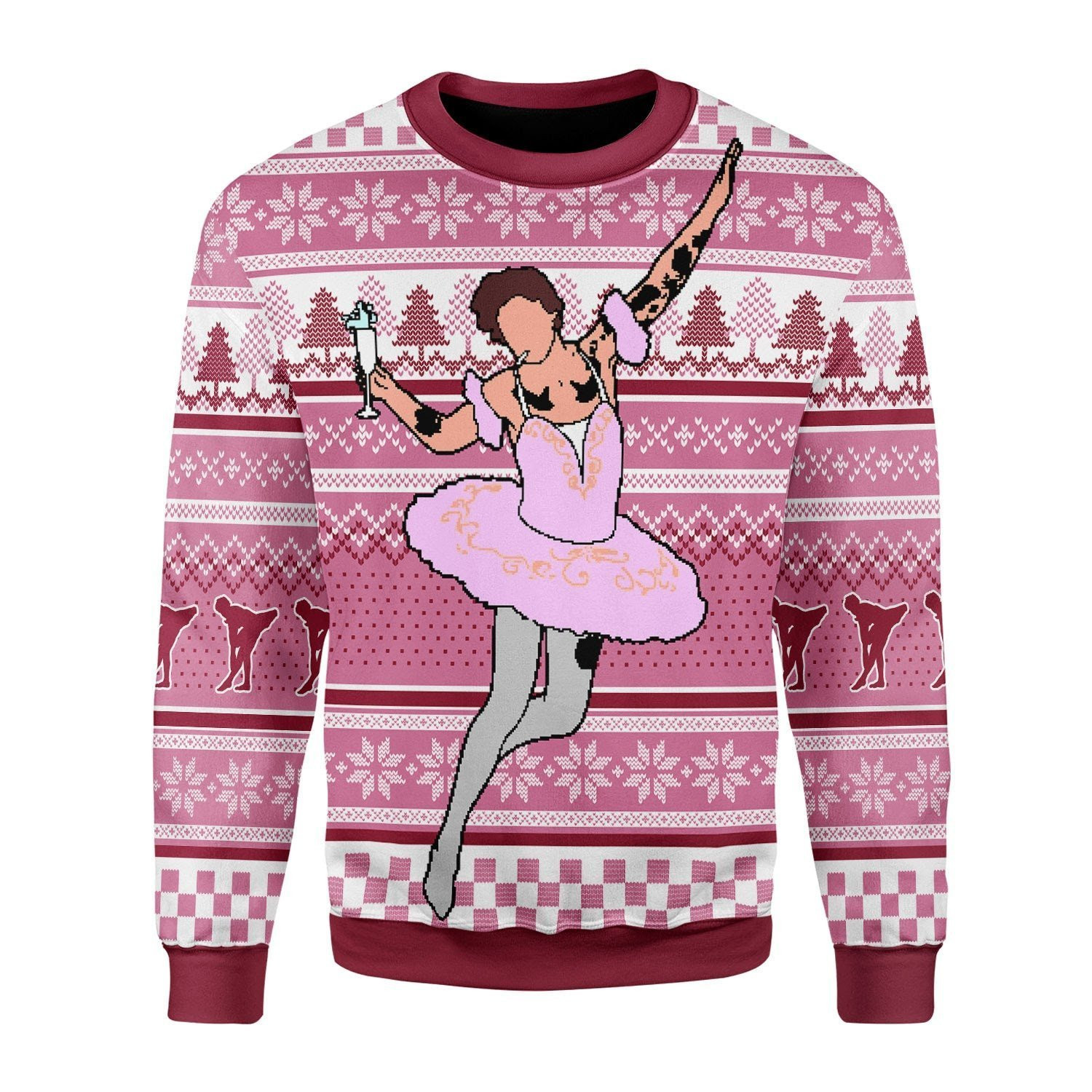 Ballerina Ugly Christmas Sweater Adult 3D Funny Matching for family