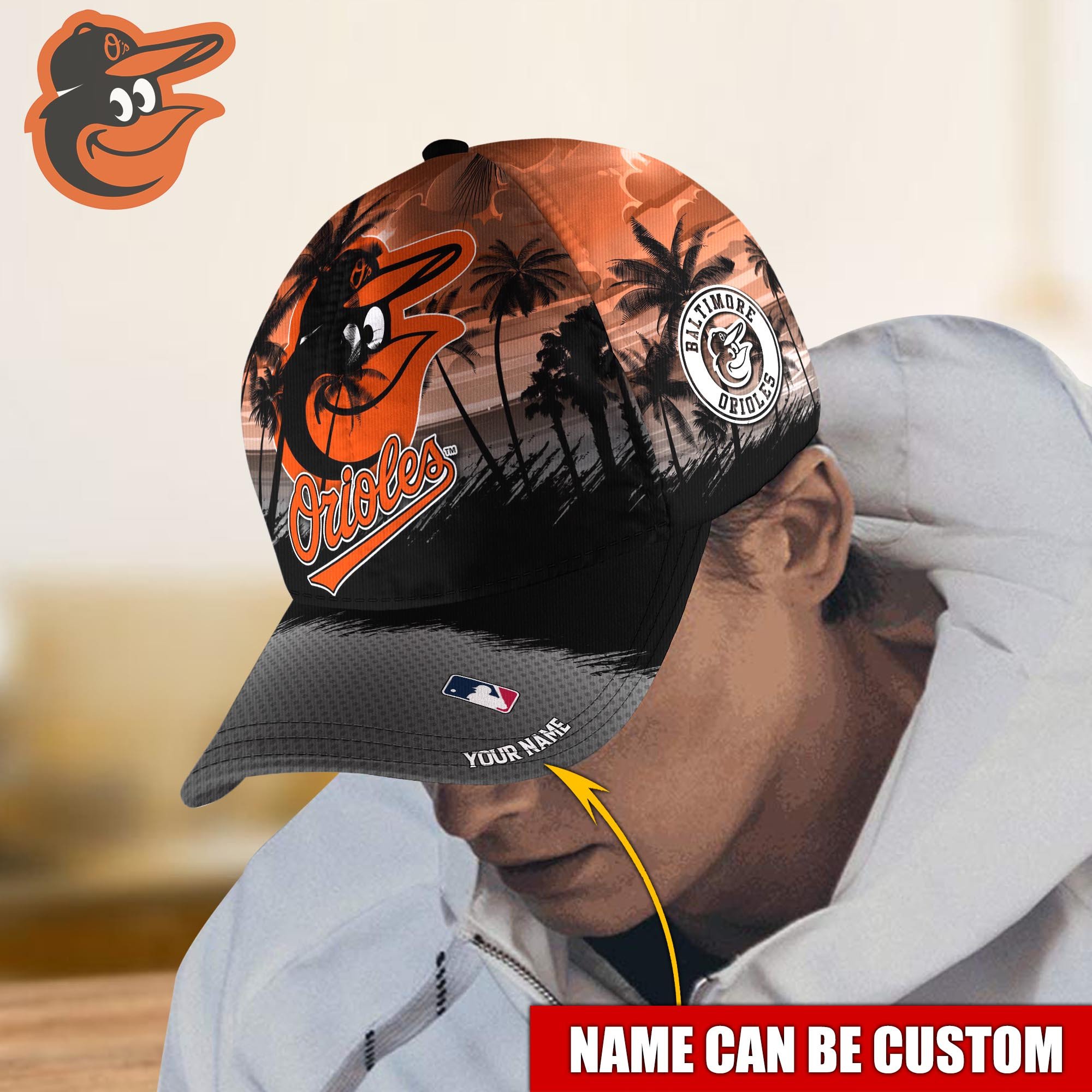 Baltimore Orioles Custom Name Classic, Baseball Caps Trucker Hats Custom Hats Gifts For Men & Women