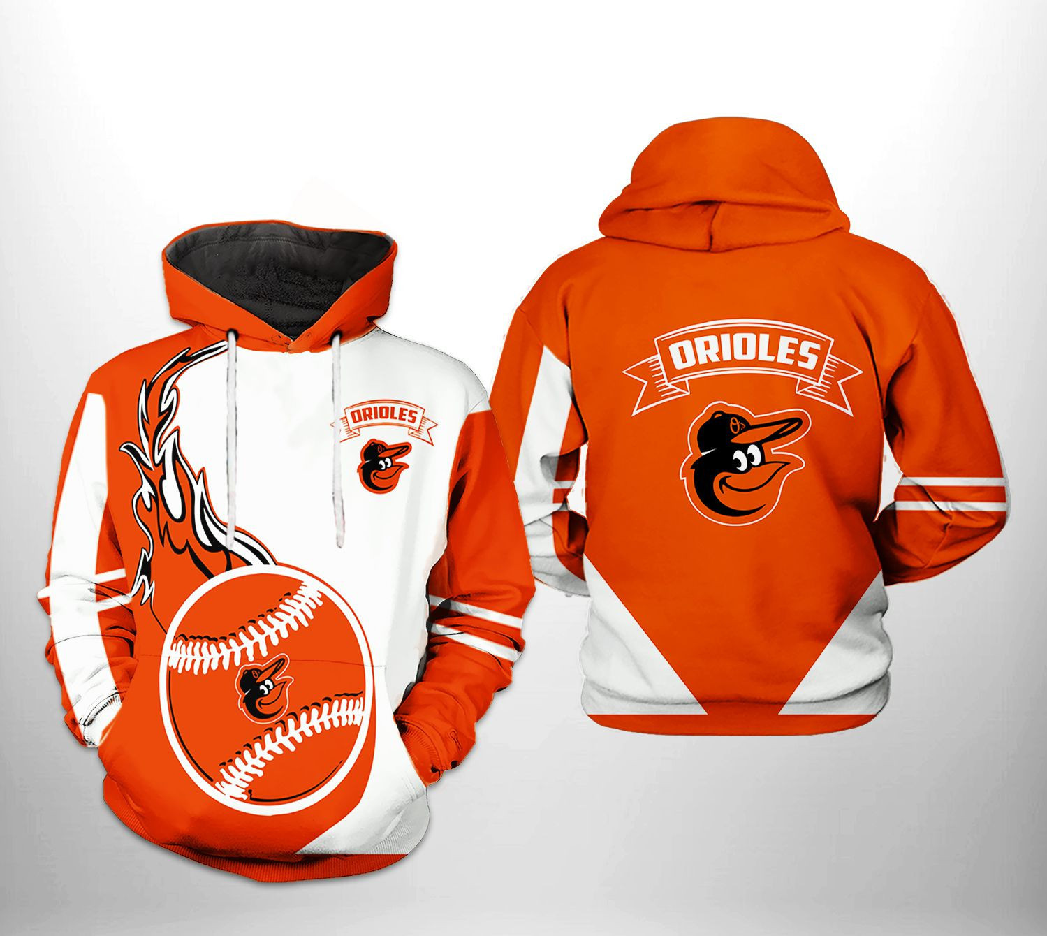 Baltimore Orioles MLB Classic 3D All Over Print Hoodie, Zip Hoodie
