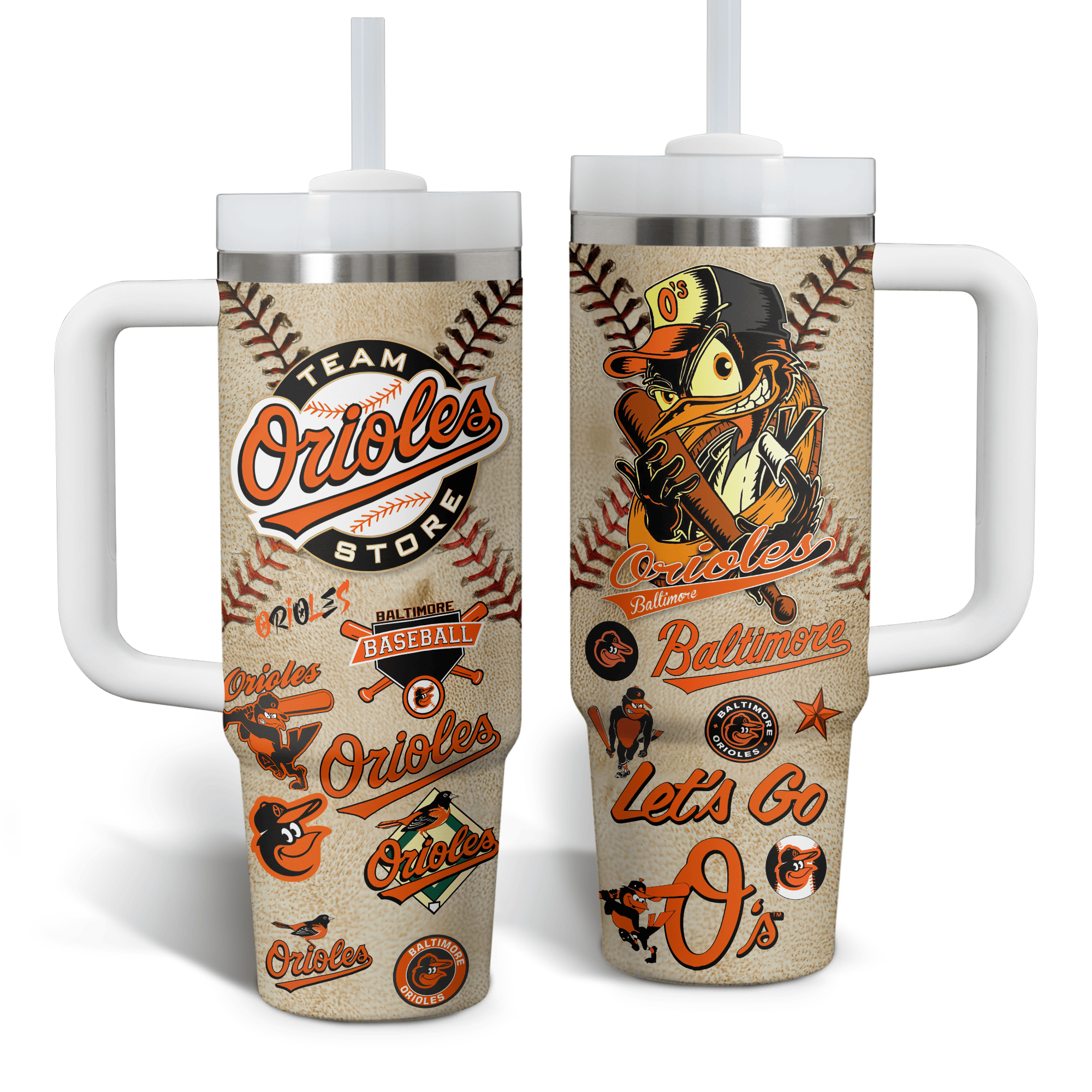 Baltimore Orioles MLB Custom Stanley Cup 40 oz 30 oz Tumbler With HandleTVC2301696 - Image 2