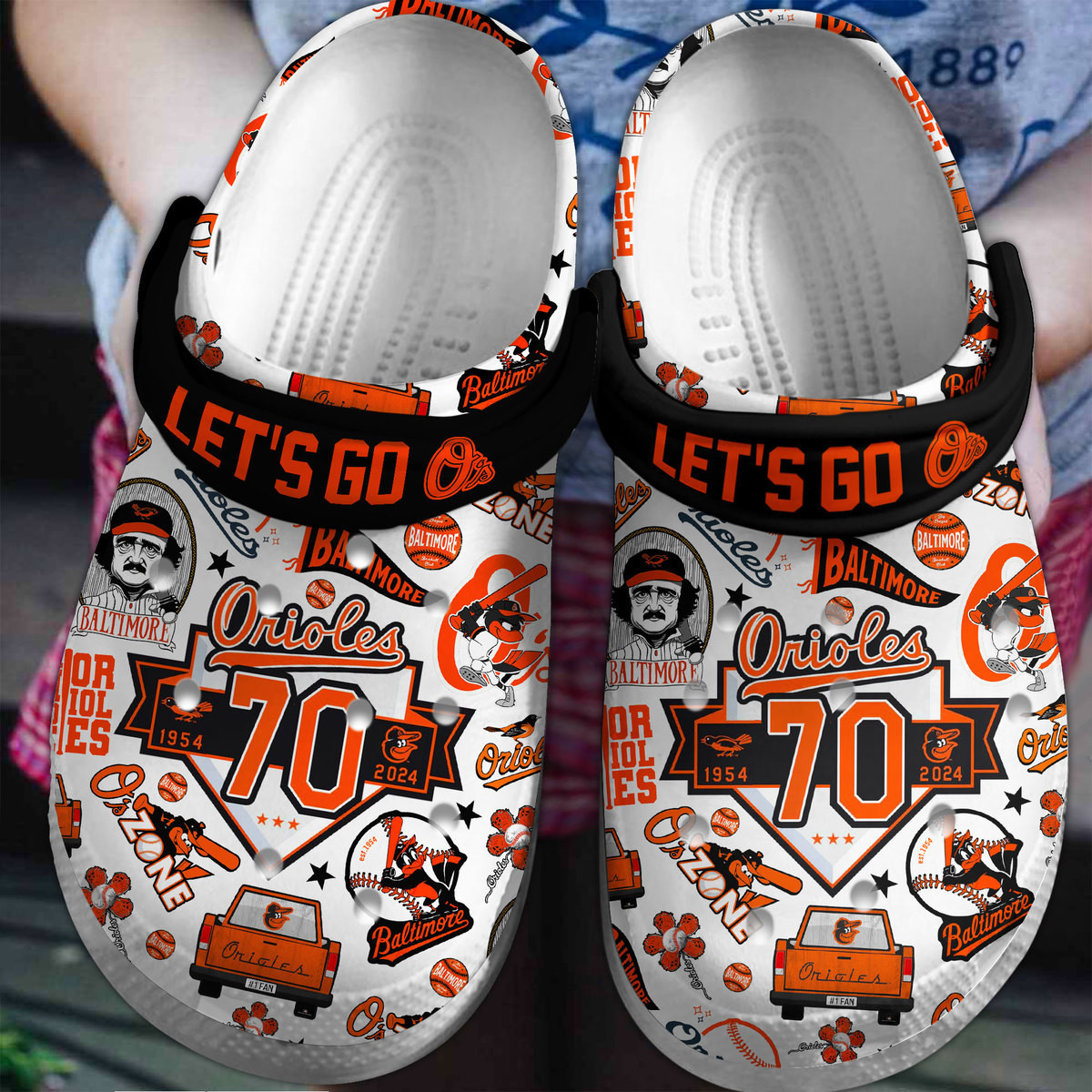 Baltimore Orioles MLB Sport Crocs Crocband Clogs Shoes Comfortable For Men Women and Kids