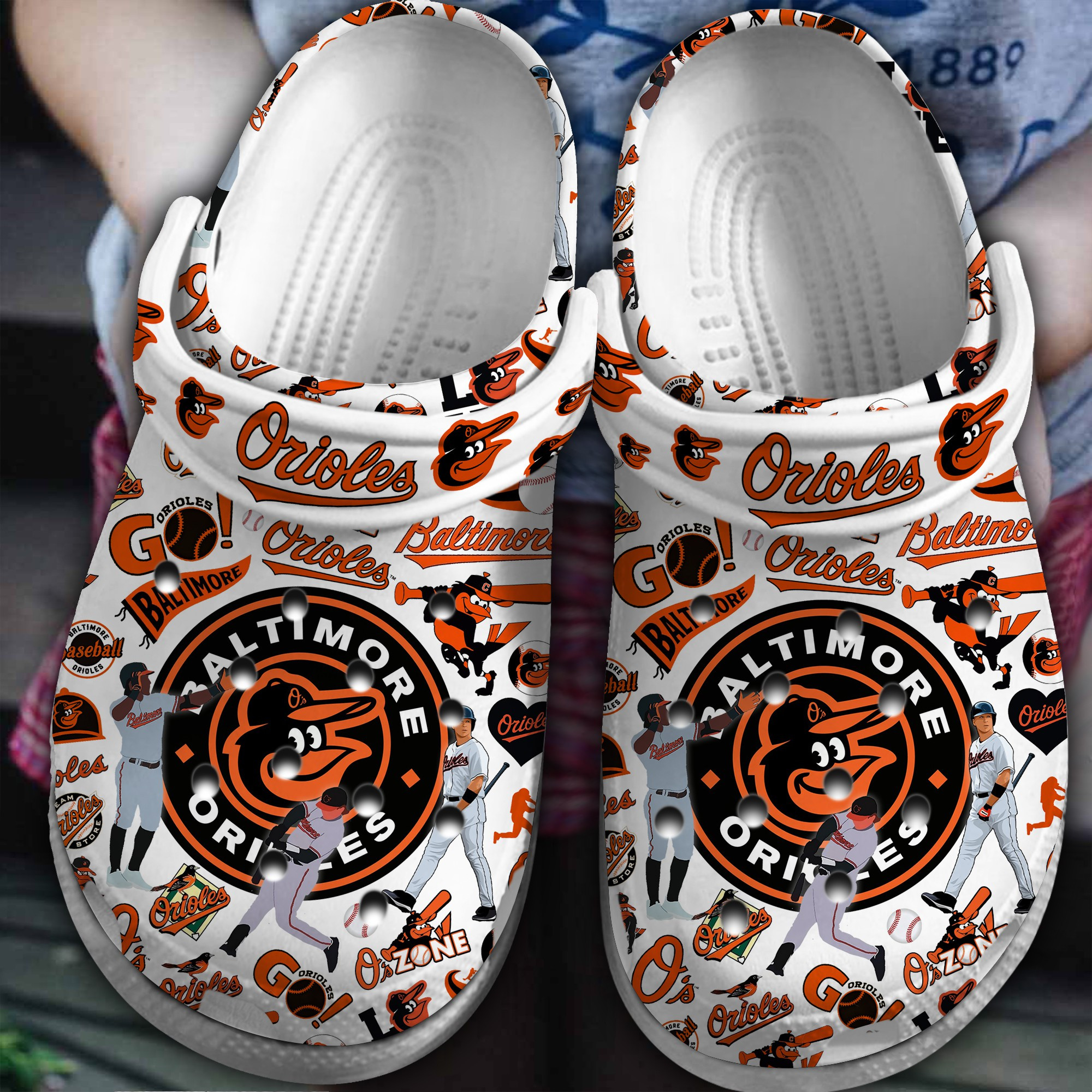 Baltimore Orioles MLB Sport Crocs Crocband Clogs Shoes Comfortable For Men Women and Kids
