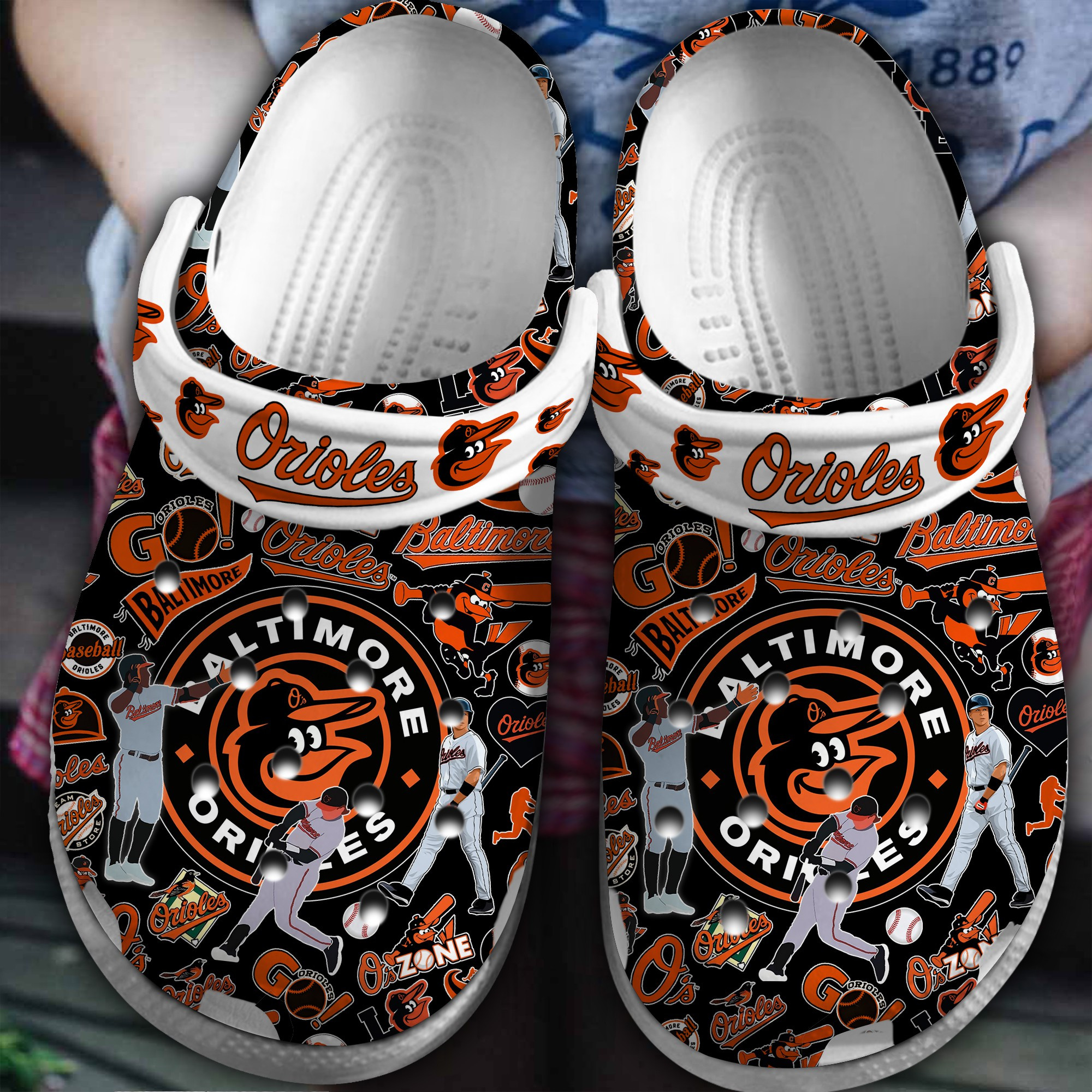 Baltimore Orioles MLB Sport Crocs Crocband Clogs Shoes Comfortable For Men Women and Kids