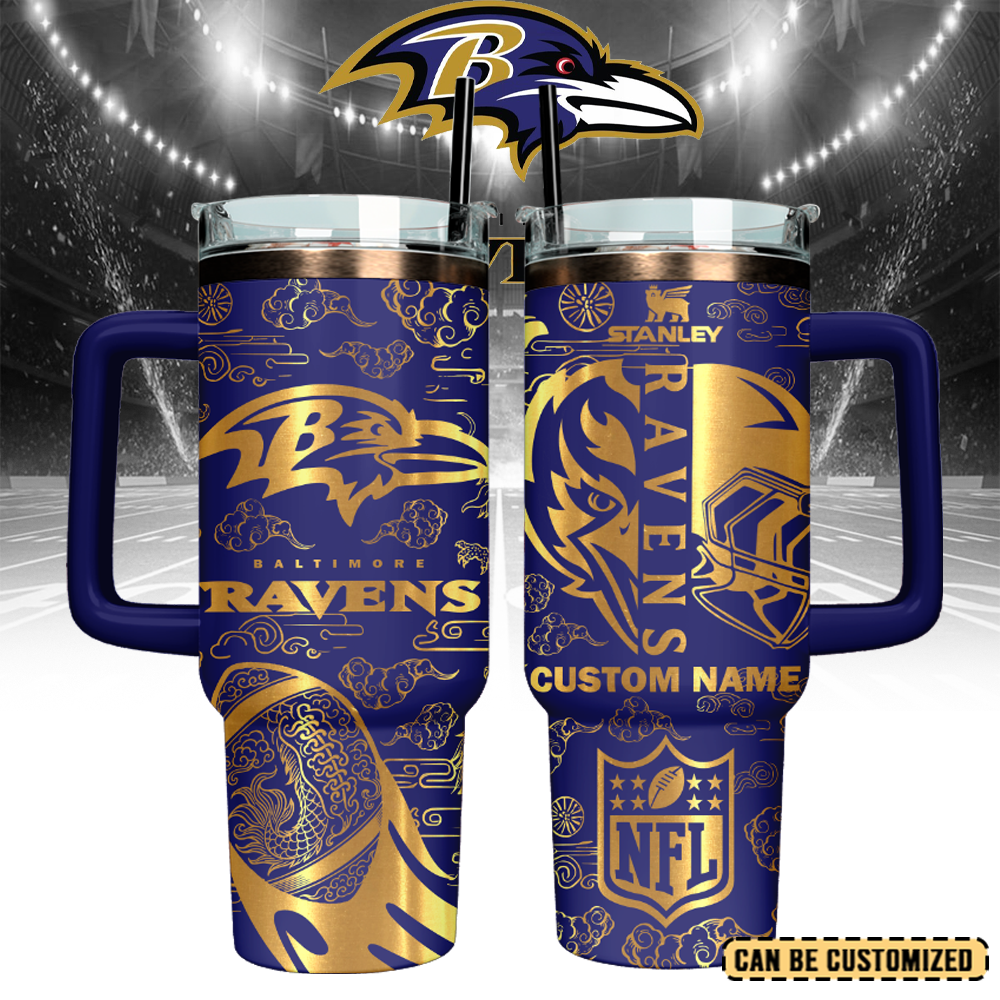 Baltimore Ravens Custom Stanley Cup 40 oz 30 oz Tumbler With HandleTVC2301107