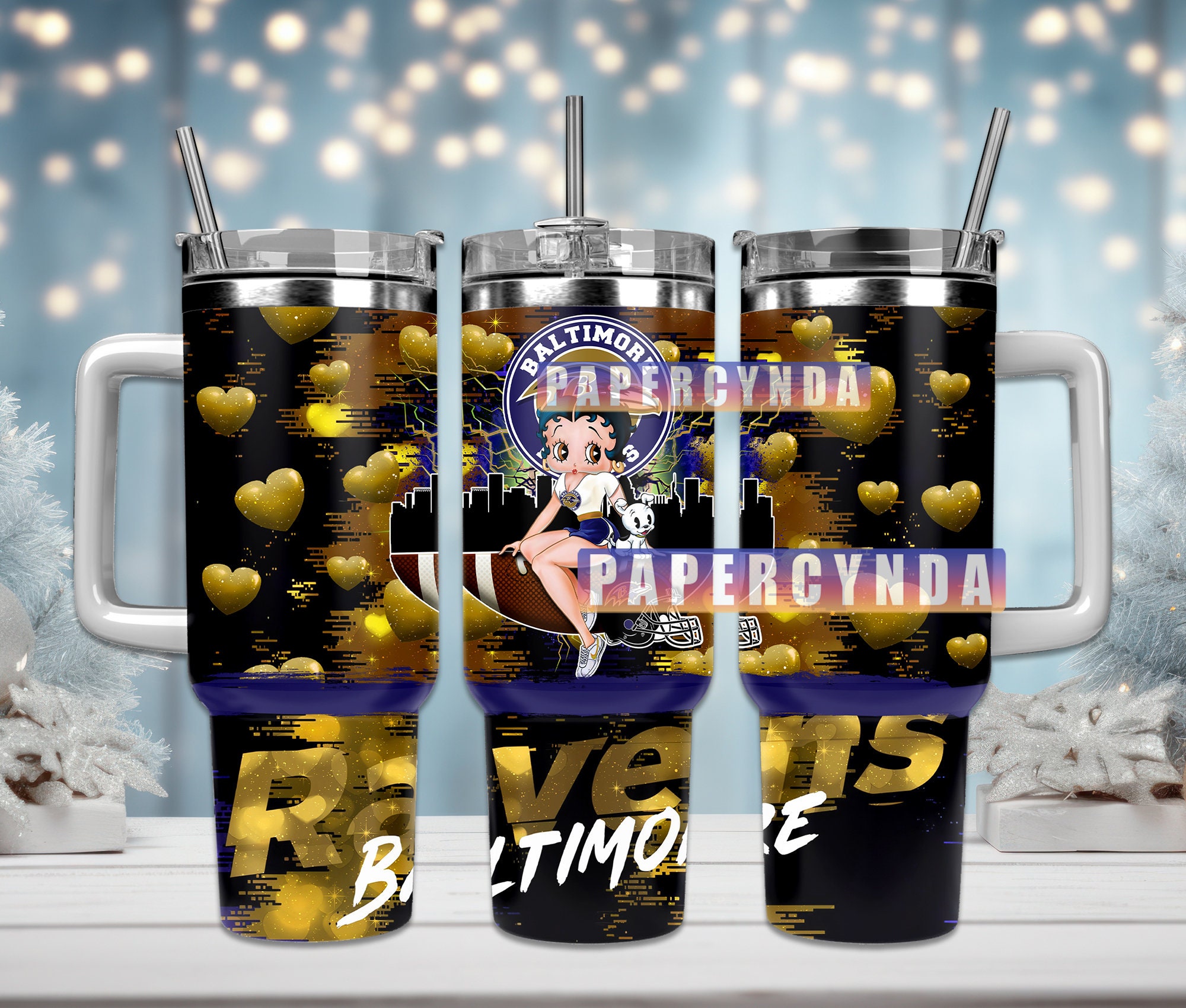 Baltimore Ravens Custom Stanley Cup 40 oz 30 oz Tumbler With HandleTVC2301843