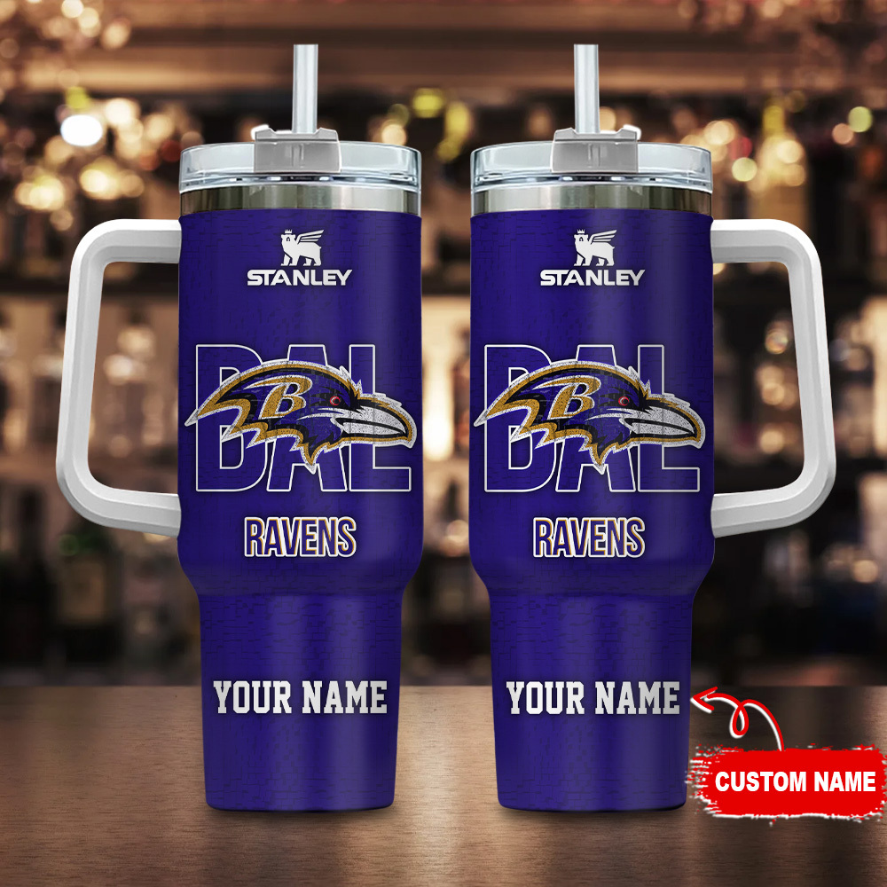Baltimore Ravens NFL 3D Logo Custom Stanley Cup 40 oz 30 oz Tumbler With HandleTVC2301107