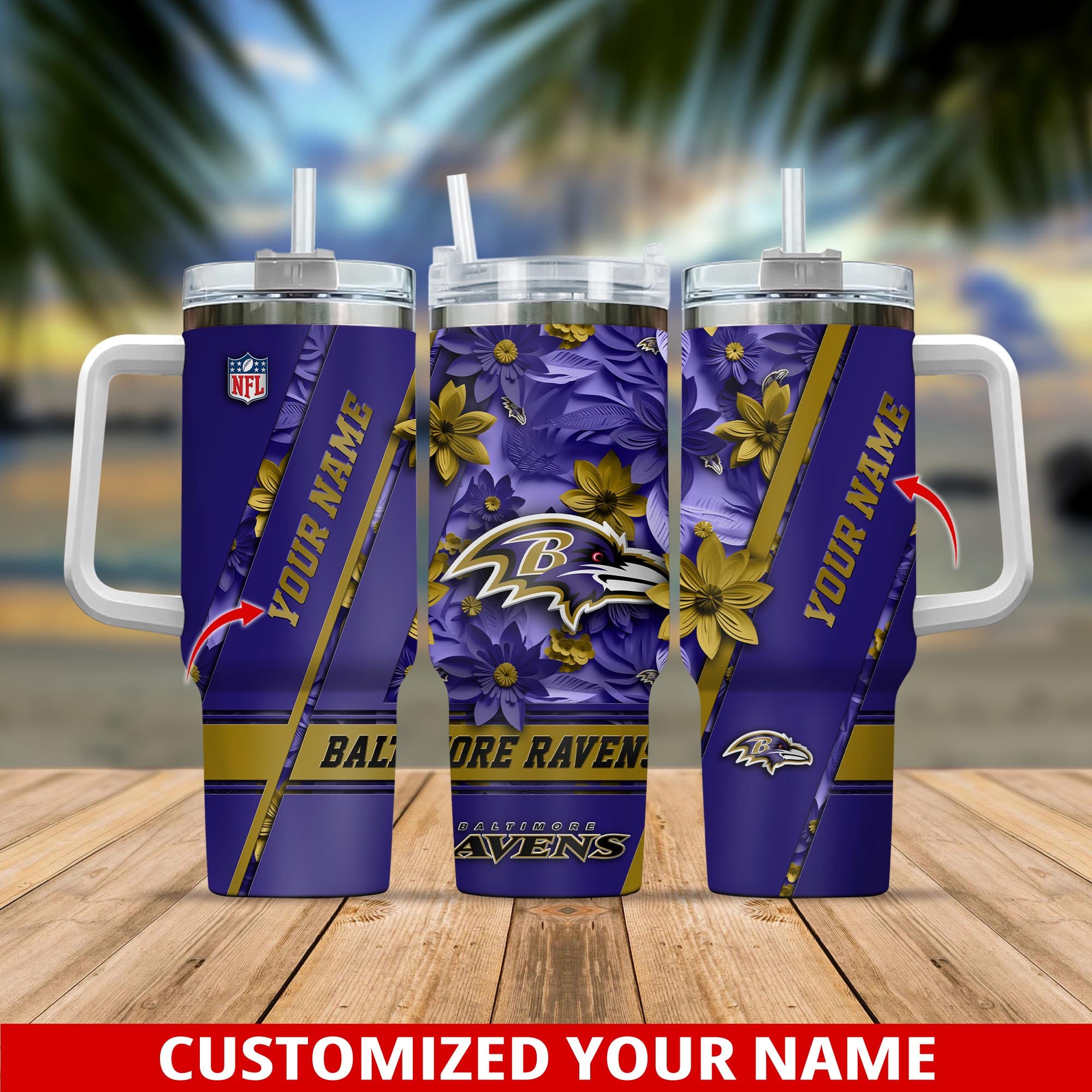 Baltimore Ravens NFL Custom Stanley Cup 40 oz 30 oz Tumbler With HandleTVC230107