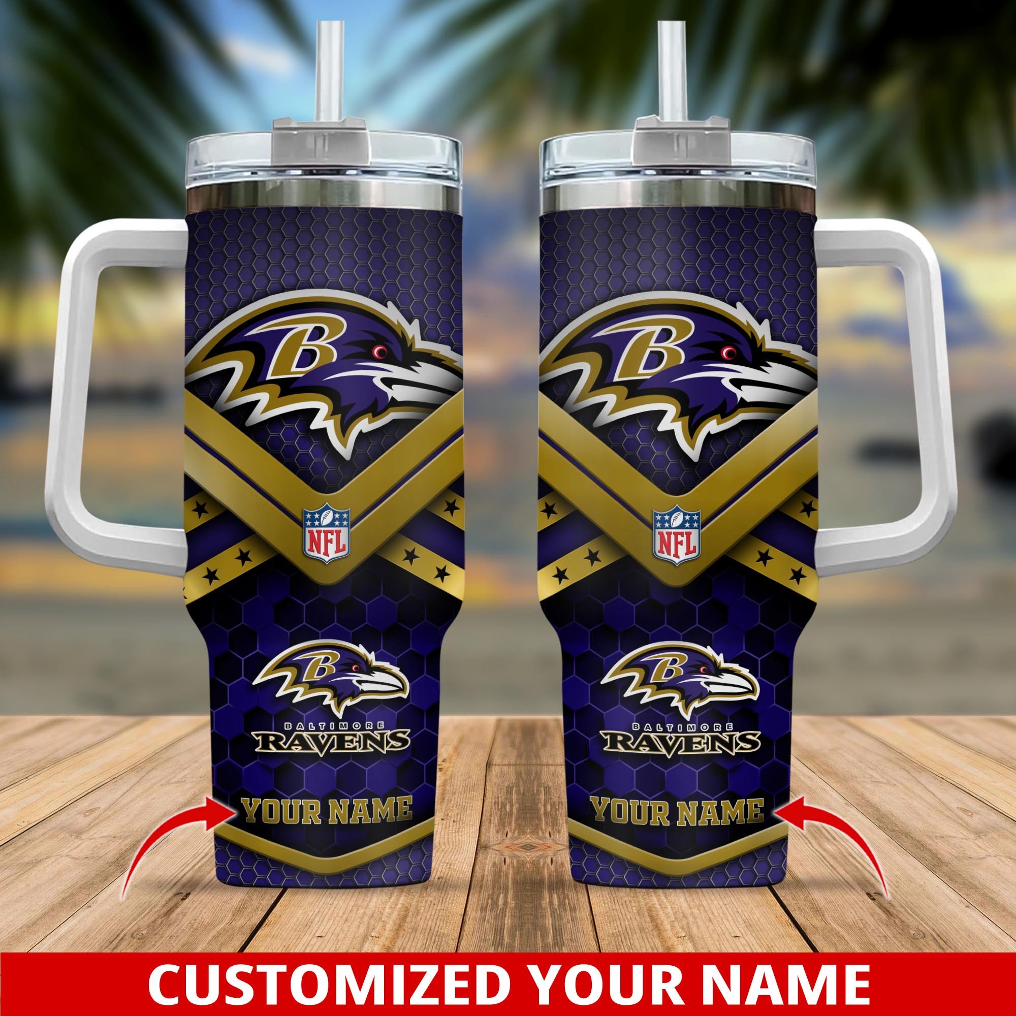 Baltimore Ravens NFL Custom Stanley Cup 40 oz 30 oz Tumbler With HandleTVC2301191