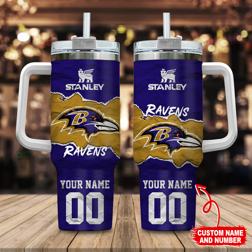 Baltimore Ravens NFL Custom Stanley Cup 40 oz 30 oz Tumbler With HandleTVC230140