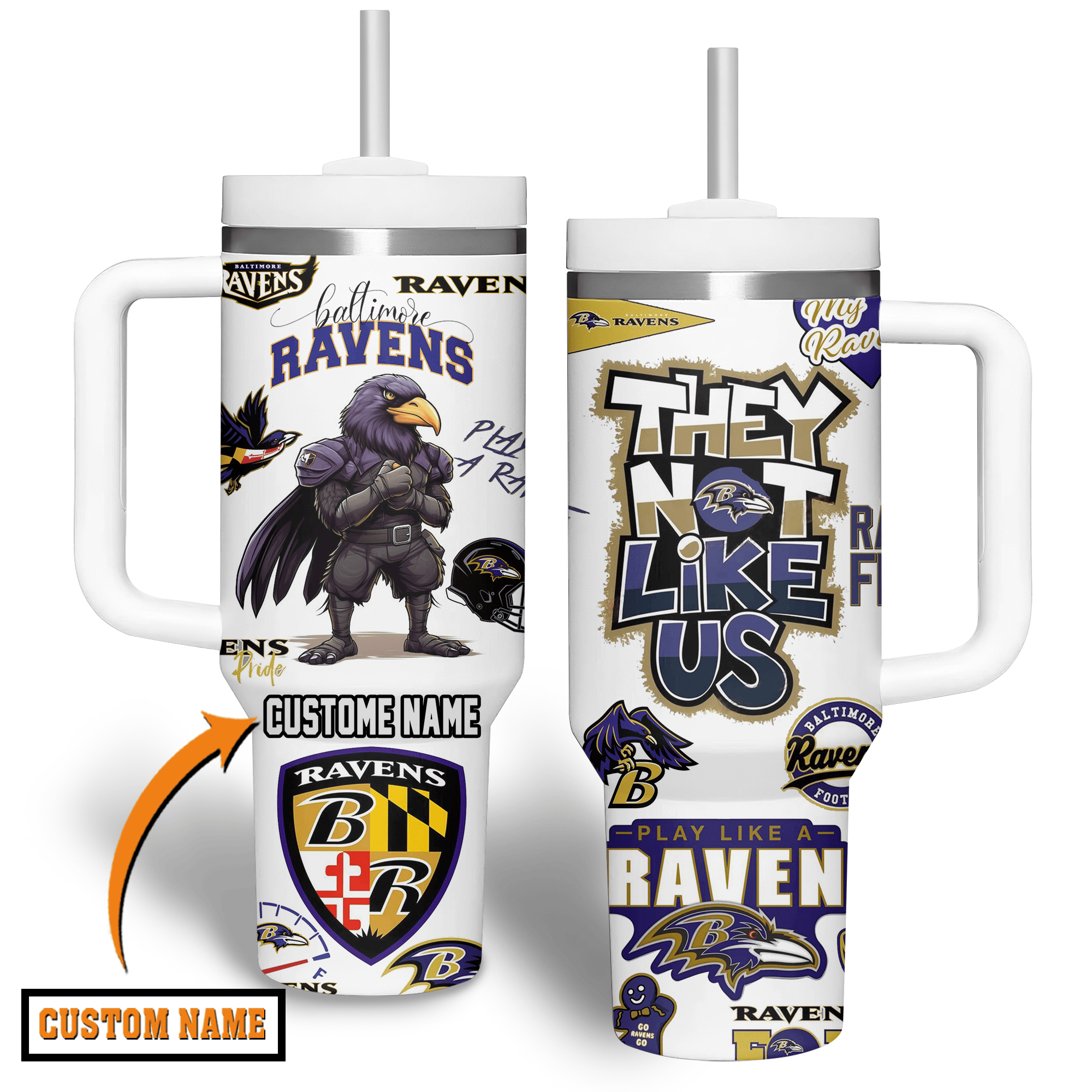 Baltimore Ravens NFL Custom Stanley Cup 40 oz 30 oz Tumbler With HandleTVC2301510