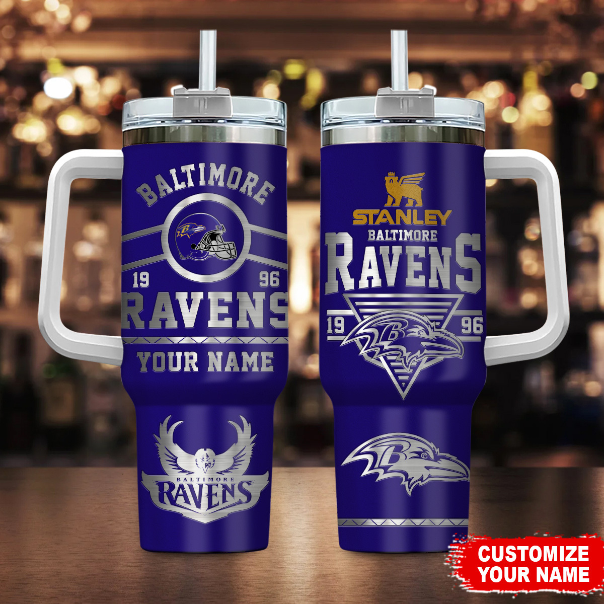 Baltimore Ravens NFL Custom Stanley Cup 40 oz 30 oz Tumbler With HandleTVC230152