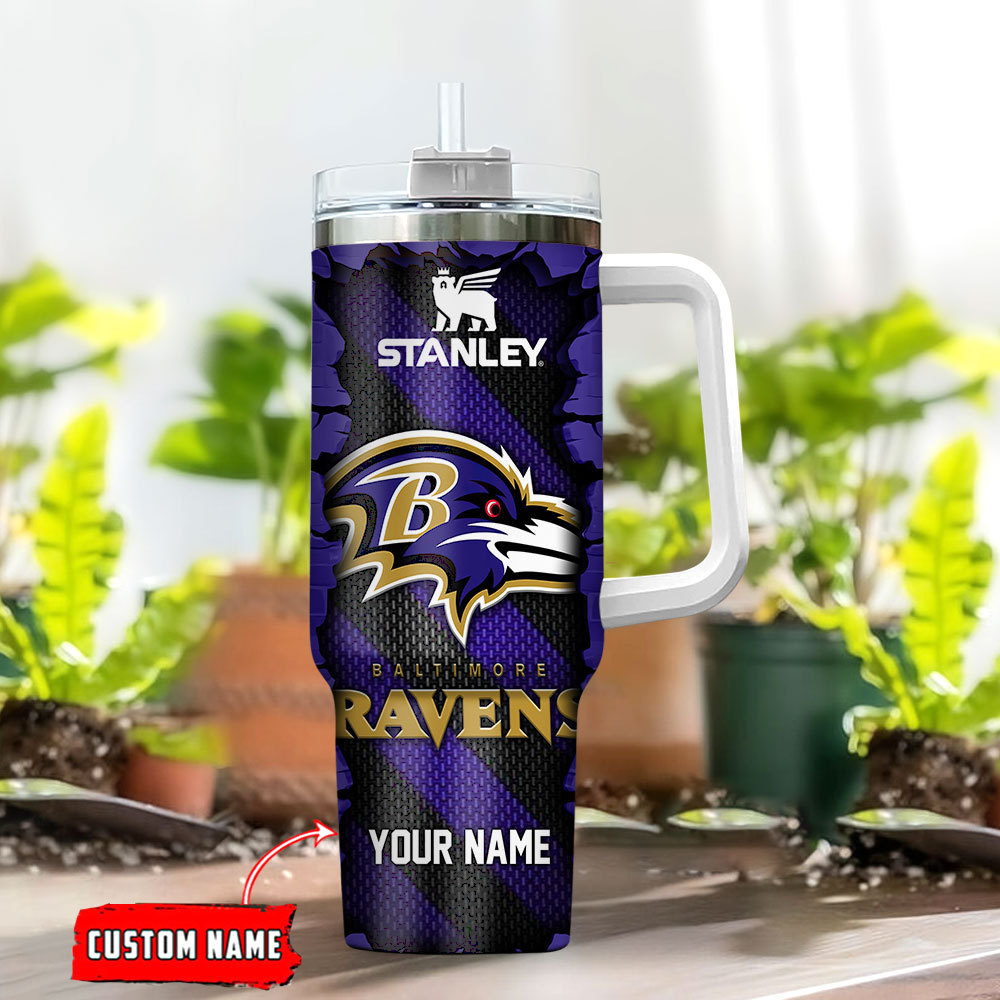 Baltimore Ravens NFL Custom Stanley Cup 40 oz 30 oz Tumbler With HandleTVC230156 - Image 2