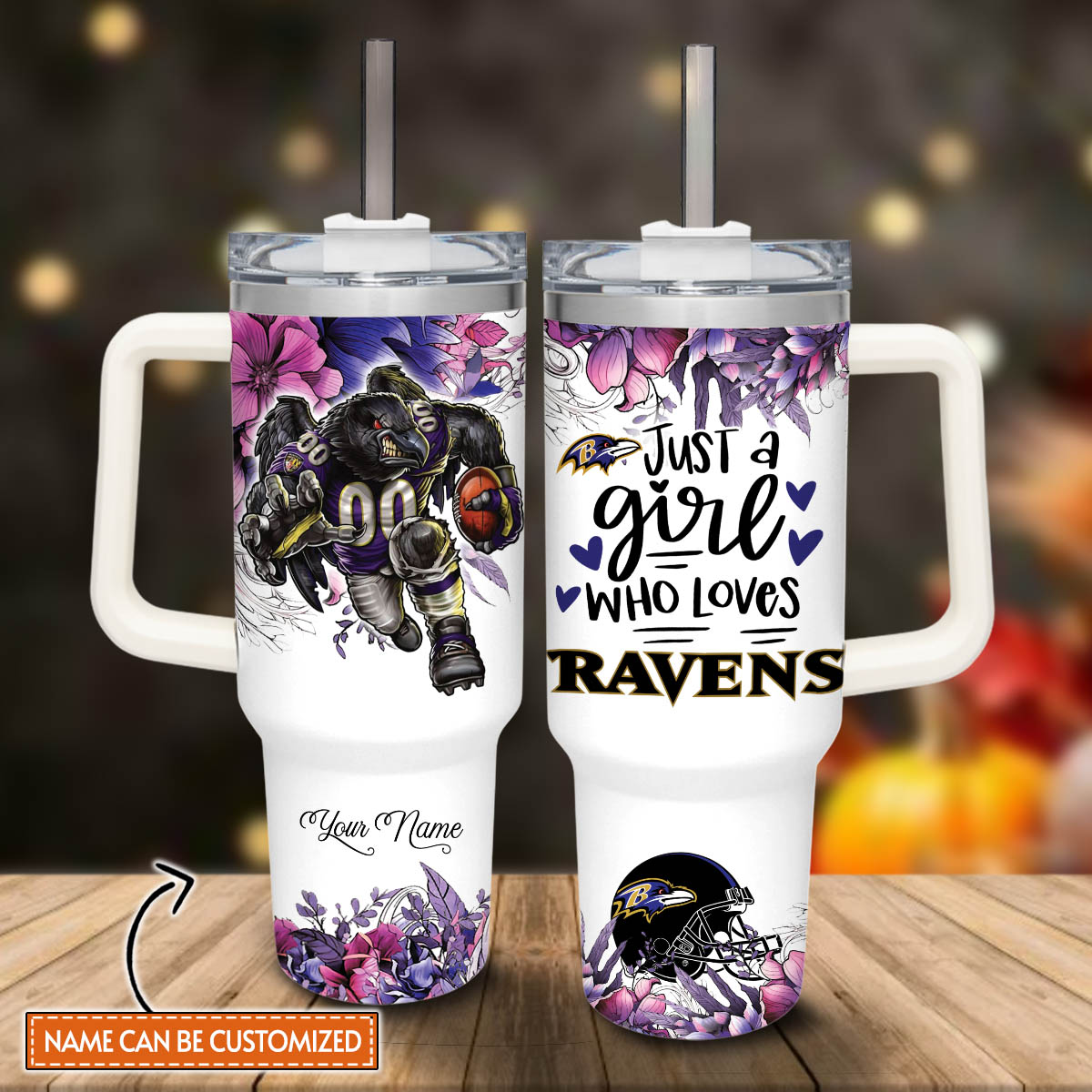 Baltimore Ravens NFL Custom Stanley Cup 40 oz 30 oz Tumbler With HandleTVC2301808