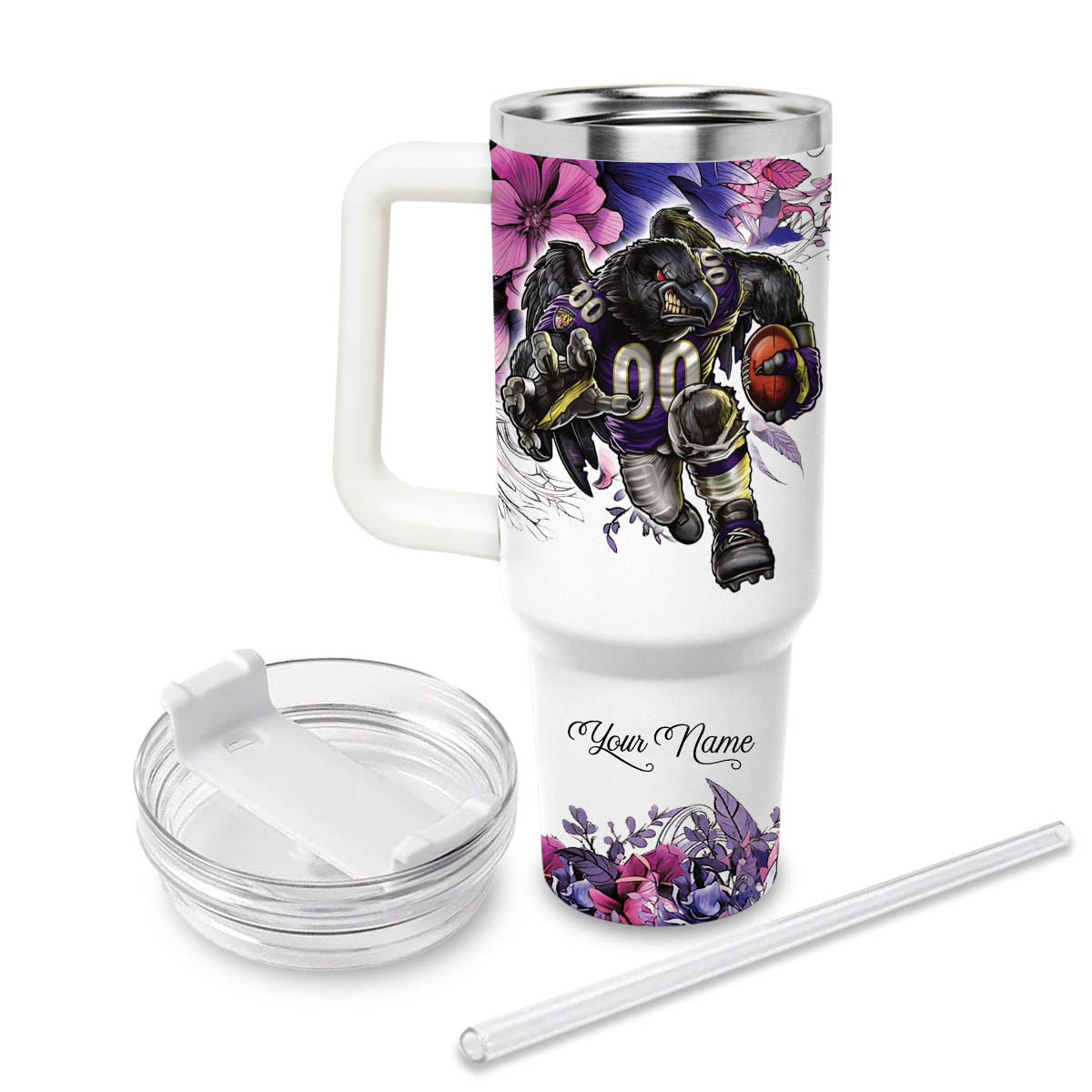 Baltimore Ravens NFL Custom Stanley Cup 40 oz 30 oz Tumbler With HandleTVC2301808 - Image 2